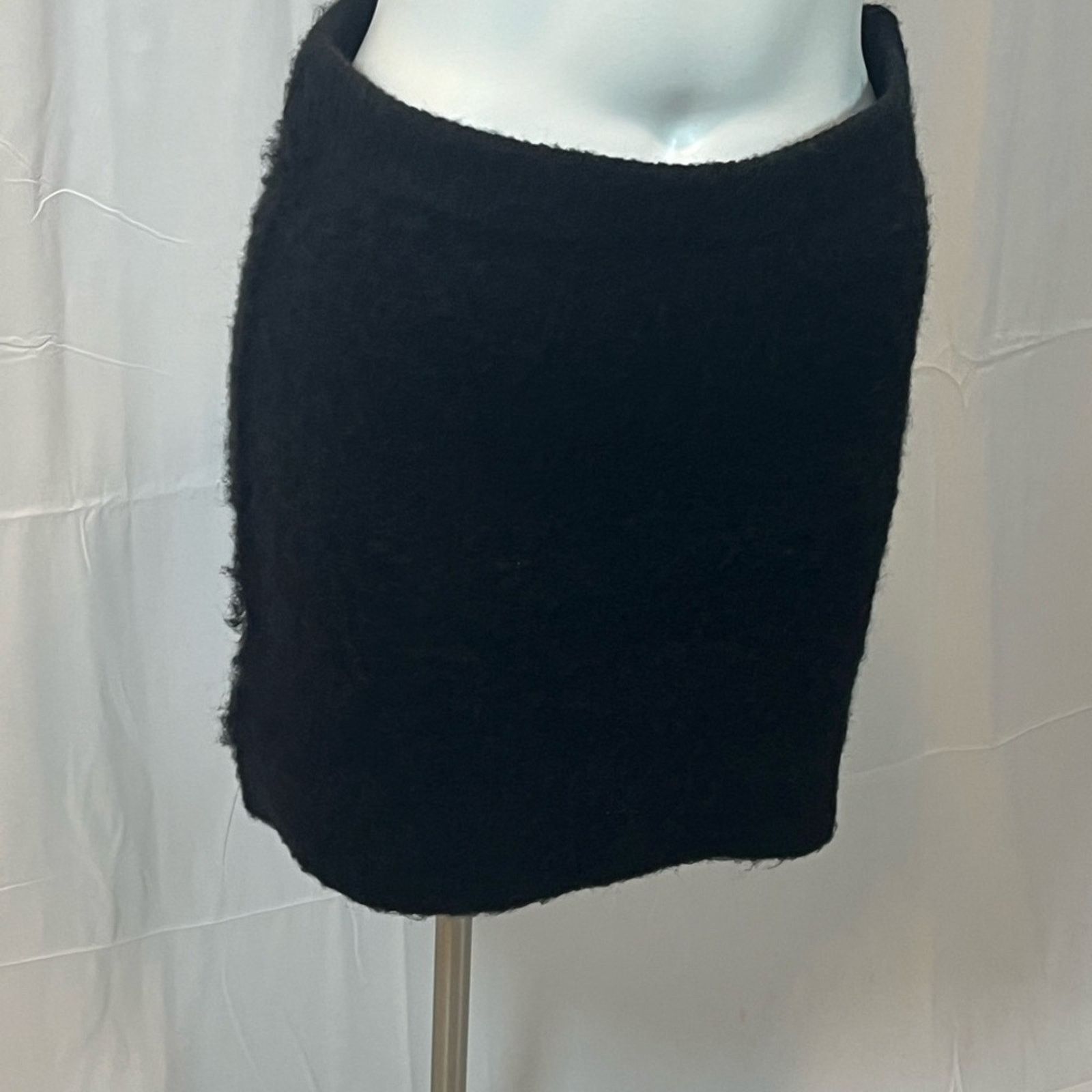 Awful Lot of Cough Syrup Awful Lot Of Cough Syrup Black Mohair Skirt Size 36" / US 14 / IT 50 - 6 Thumbnail