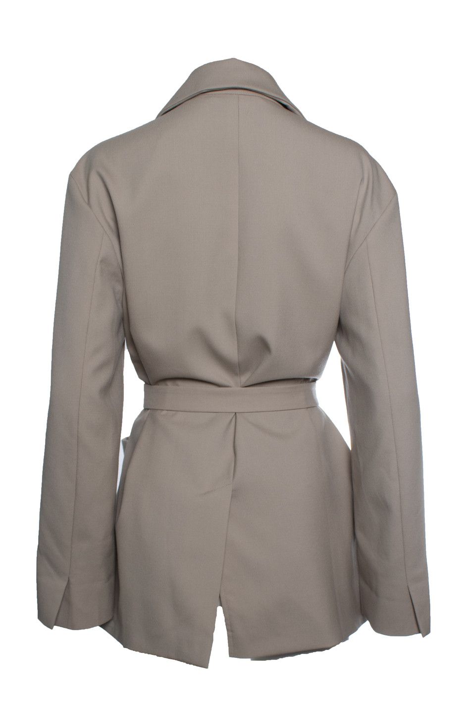 Weekend Max Mara Weekend Max Mara, beige oversized belted blazer Size L / US 10 / IT 46 - 4 Thumbnail