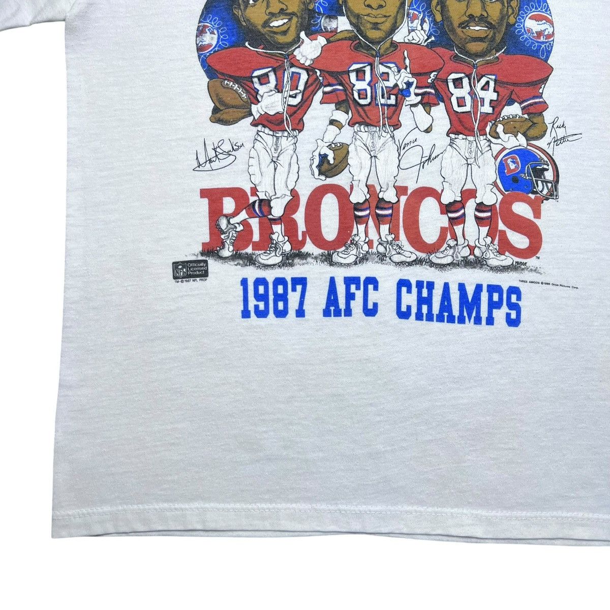 NFL 1987 NFL Denver Broncos Three Amigos AFC Champions T-Shirt Size US M / EU 48-50 / 2 - 9 Thumbnail
