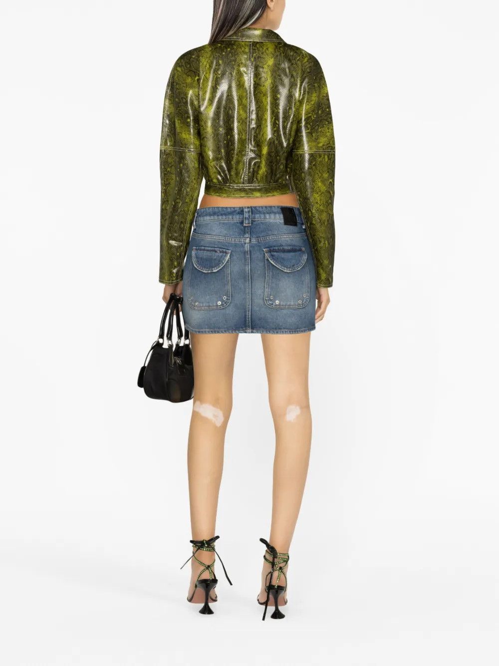 Off-White o1y1225 Denim Mini Skirt in Blue Size 32" / US 10 / IT 46 - 3 Thumbnail