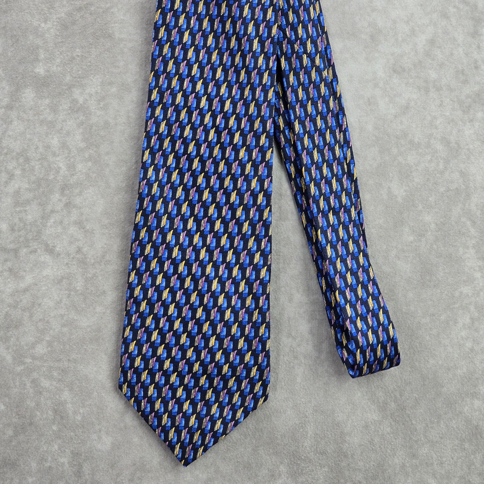 Barneys New York Barneys New York Blue Repp 100% Silk Italy Neck Tie Size 30 - 2 Thumbnail