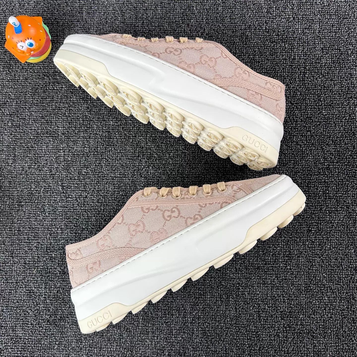 Gucci Gucci Women's Pink GG Monogram Sneaker 37 Size US 6.5 / IT 36.5 - 4 Thumbnail
