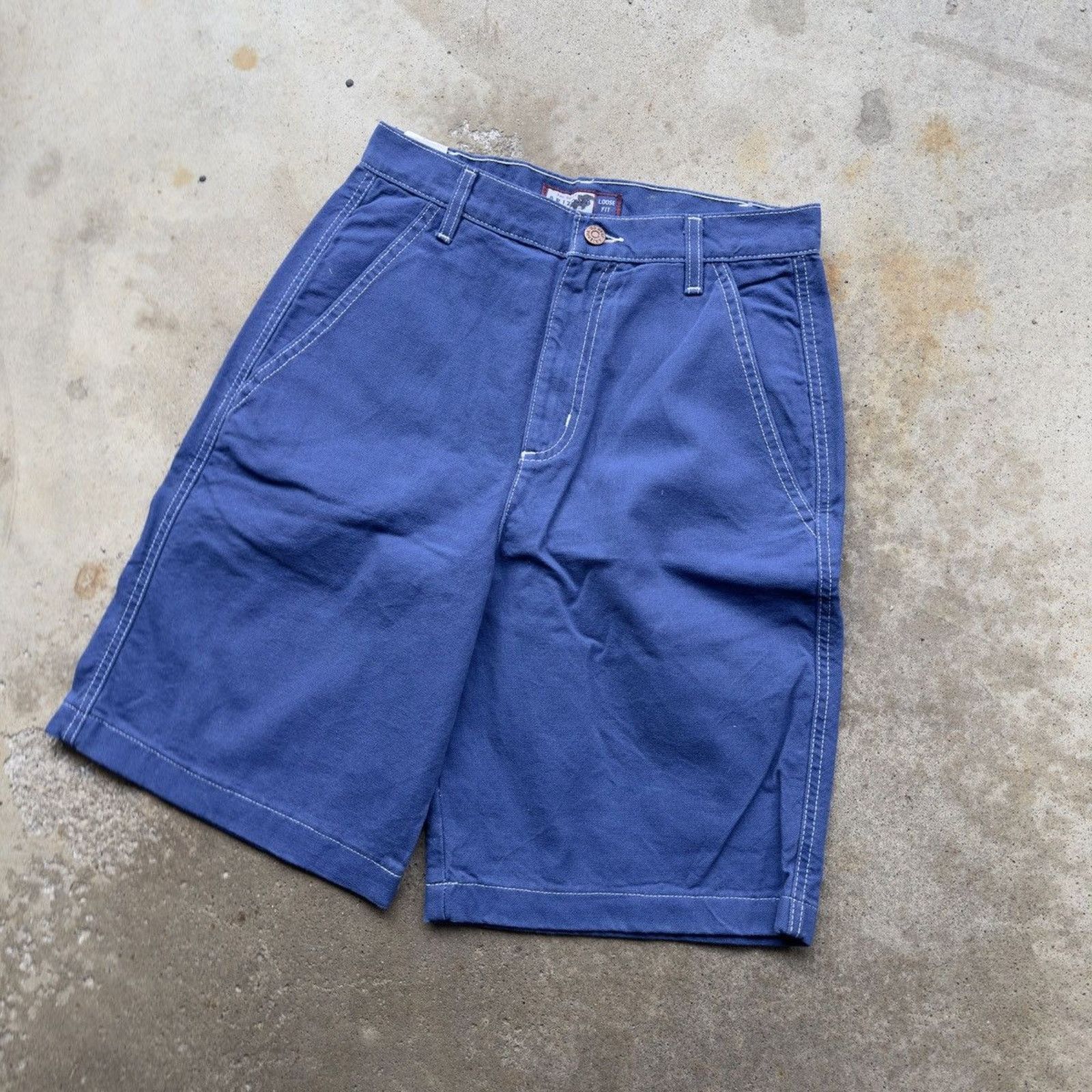 Vintage Vintage Arizona Baggy Blue Canvas Cotton Shorts Size US 28 / EU 44 - 3 Thumbnail