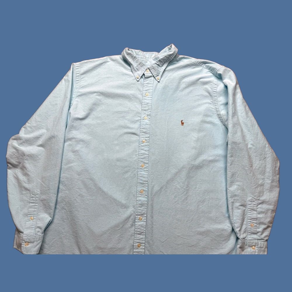 Polo Ralph Lauren Polo Ralph Lauren Oxford Shirt Men’s 3XLT Button-Up Long Sleeve Blue Classic Fit Business Casual Party/Cocktail Travel Mens Boys? Size US XXL / EU 58 / 5 - 1 Thumbnail