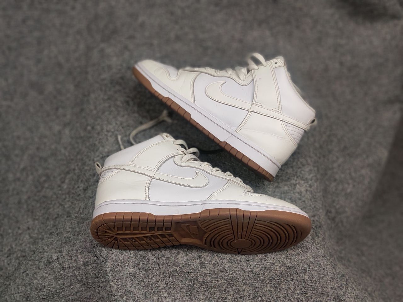 Nike Nike Dunk High Sail Gum Leather White Sneakers Vintage Style Size US 7.5 / EU 40-41 - 2 Thumbnail