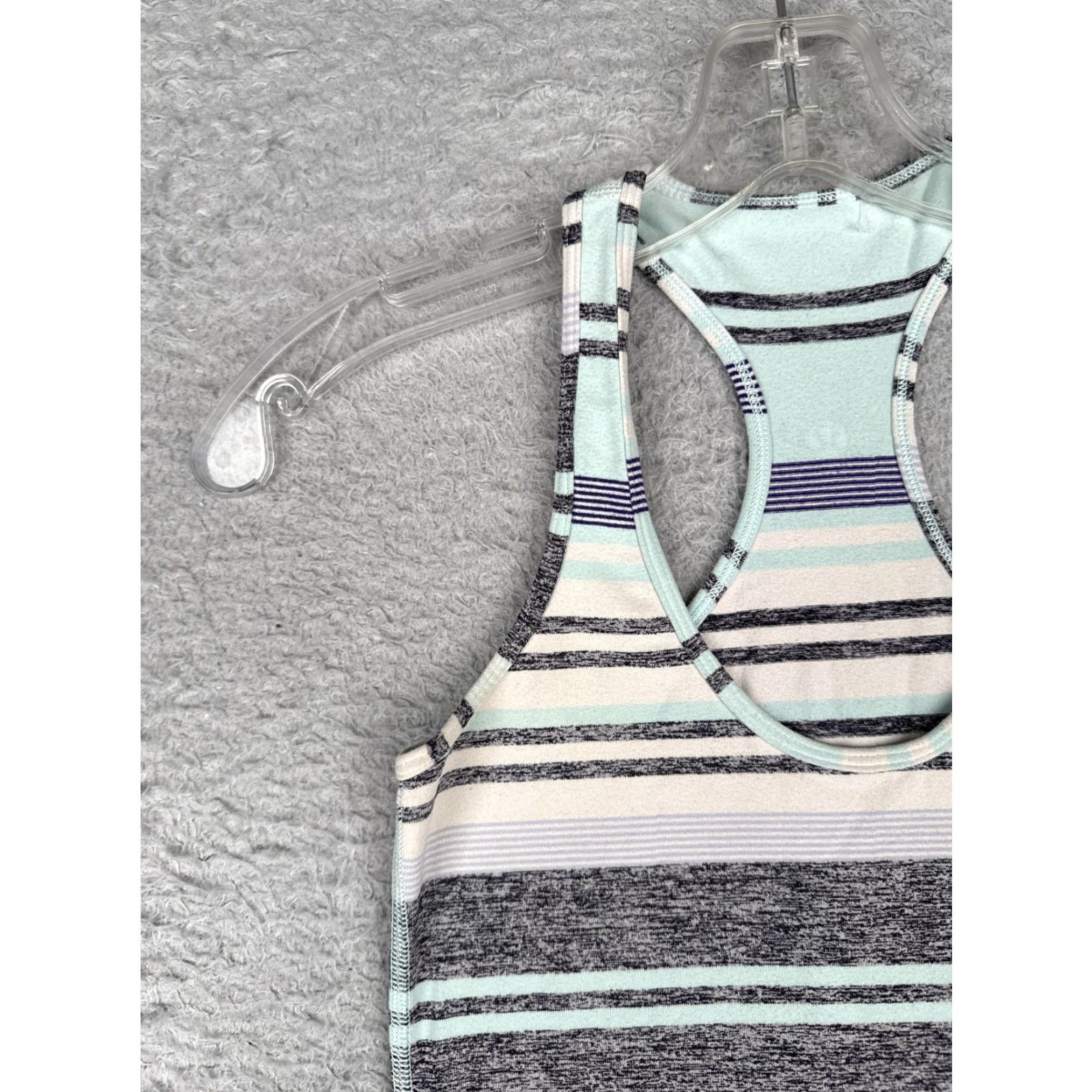 Lululemon Lululemon Tank Top Womens 2 Mint Blue Stripe Cool Racerback Athletic Shirt Tank Sleeveless Camisole Slim Fit Size XS / US 0-2 / IT 36-38 - 3 Thumbnail