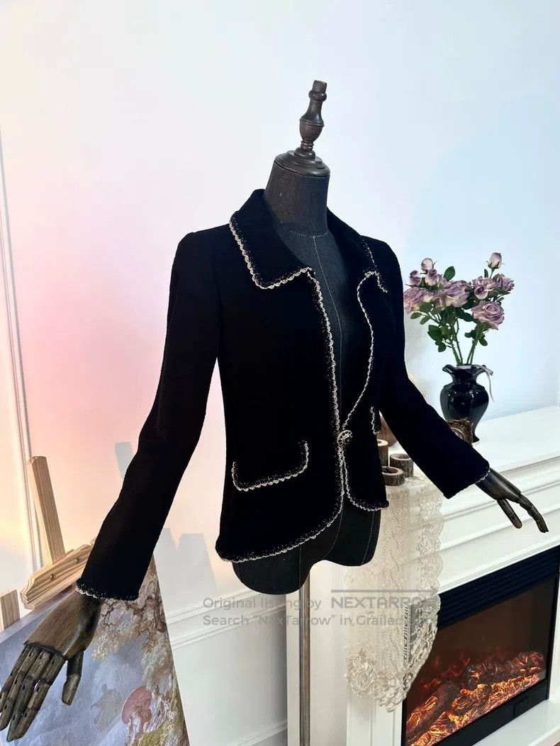 Chanel Chanel Edinburgh gold lace waist jacket Size XXS / US 00 / IT 34 - 5 Thumbnail