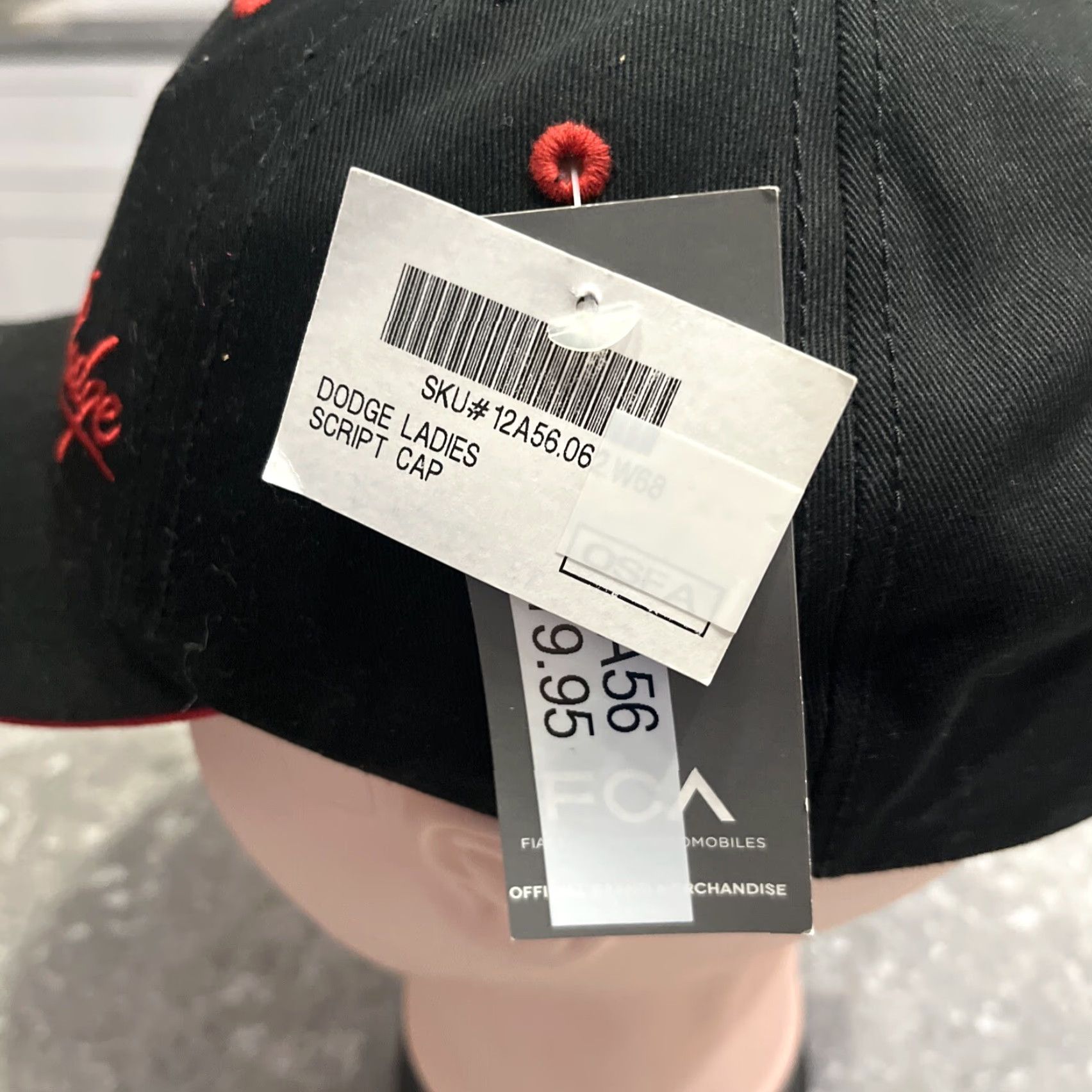 PONY Dodge Hat Women Strap Back Black Embroidered Logo Pony Tail Cap Size ONE SIZE - 3 Thumbnail