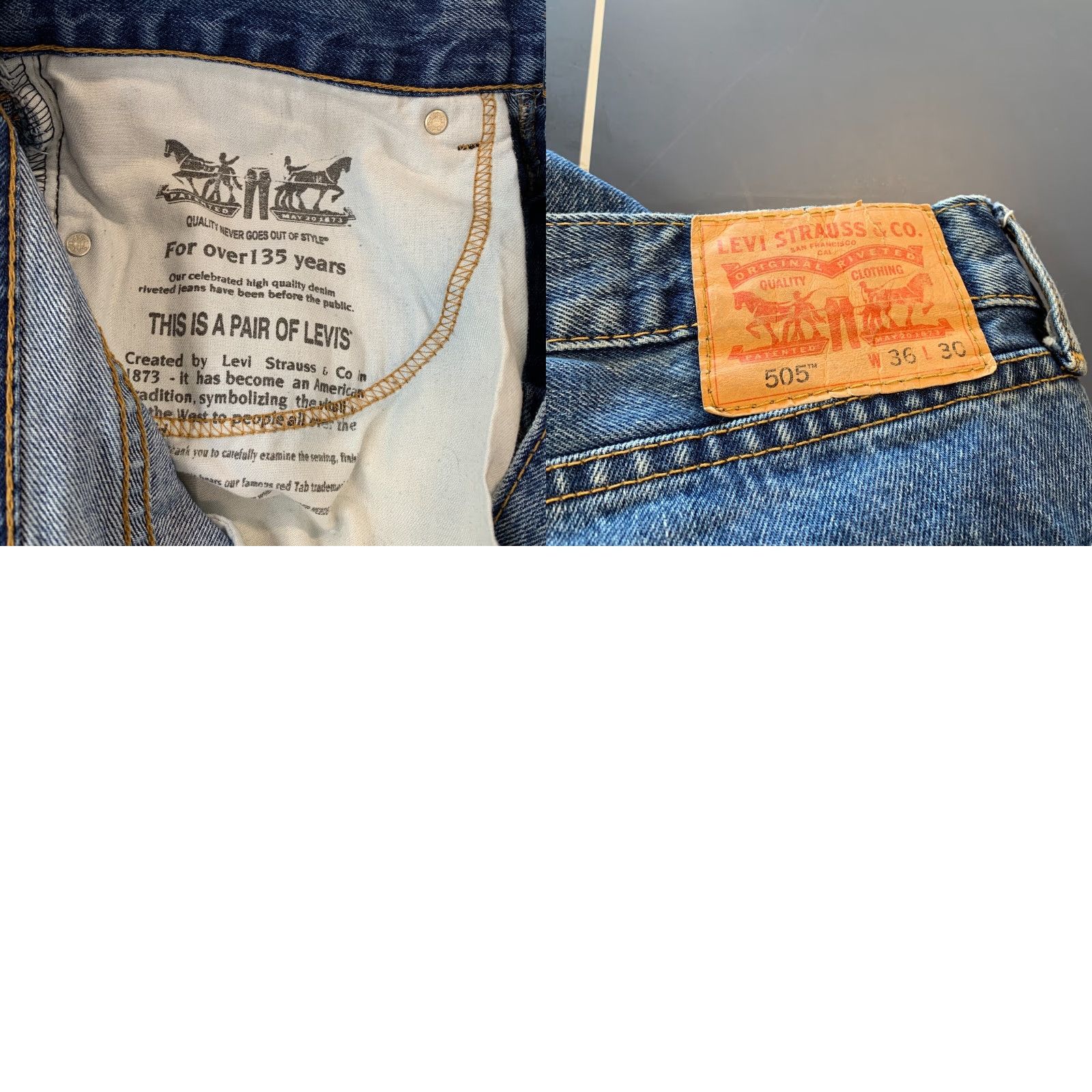 Levi's VINTAGE Levi's 505 Blue Denim Jeans Mens Size 36x30 Straight Levi's 505 Blue Denim Jeans Mens Size 36x30 Straight Leg Blue Size US 36 / EU 52 - 11 Thumbnail