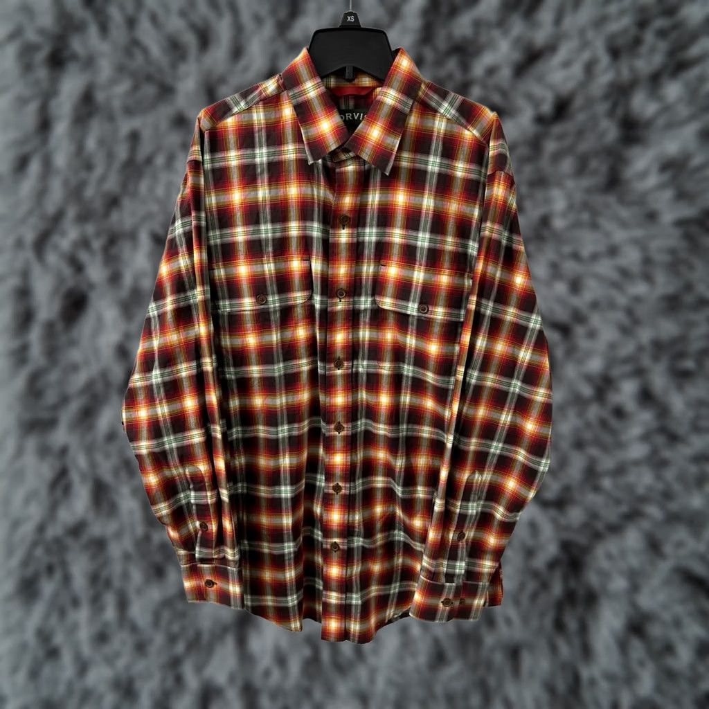 Orvis Orvis Shirt Mens Medium Red Game Bird Plaid Button Down Pockets Long Sleeve Size US M / EU 48-50 / 2 - 1 Thumbnail