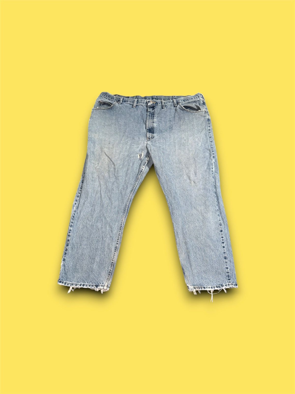 Wrangler Wrangler Premium Jeans Mens 48x30 Blue Western Regular Fit Size US 44 / EU 60 - 2 Thumbnail