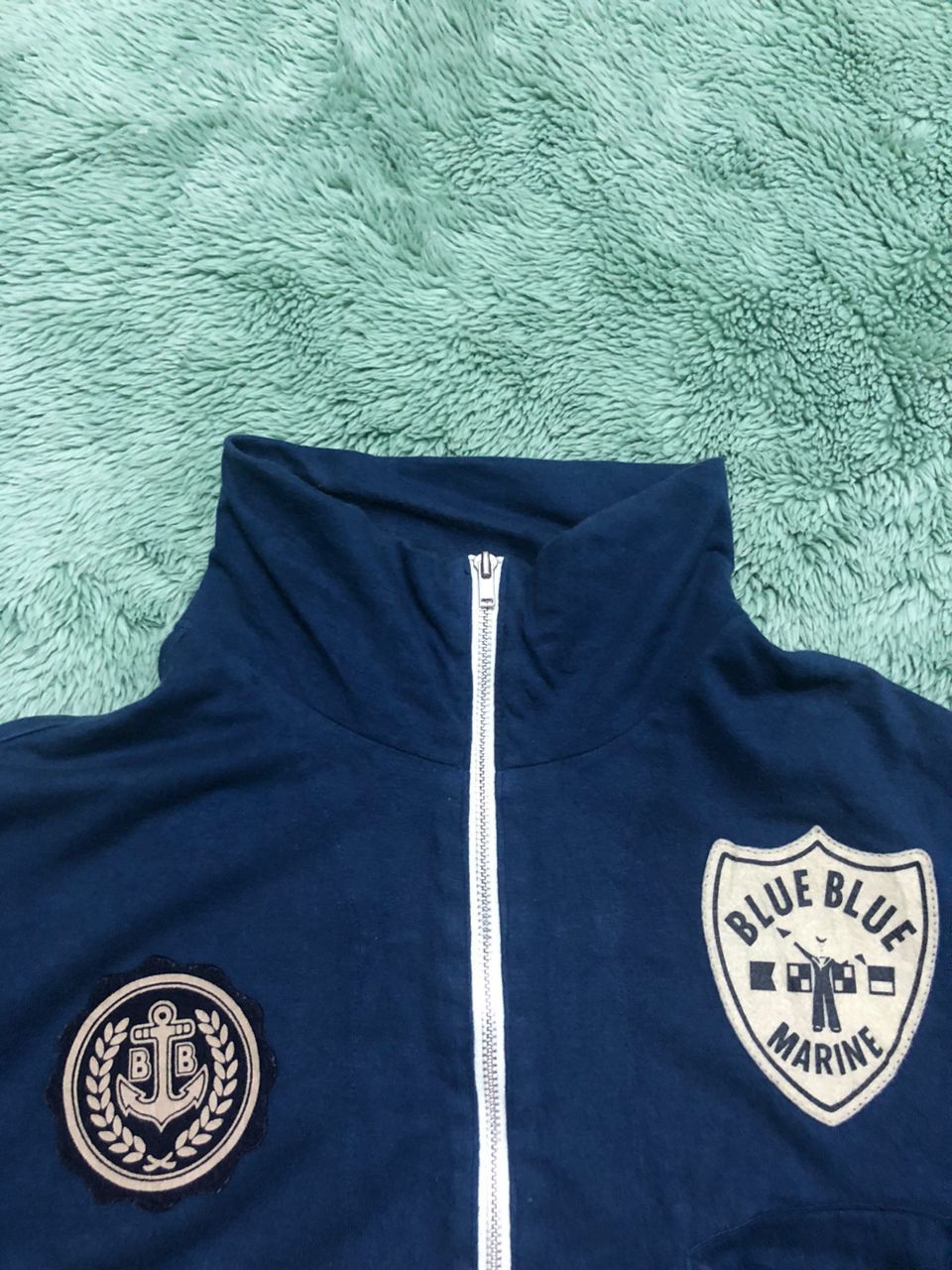 Blue Blue Japan × Japanese Brand Blue Blue Rare Design Patches Short Sleeve Zipper Size US M / EU 48-50 / 2 - 14 Thumbnail