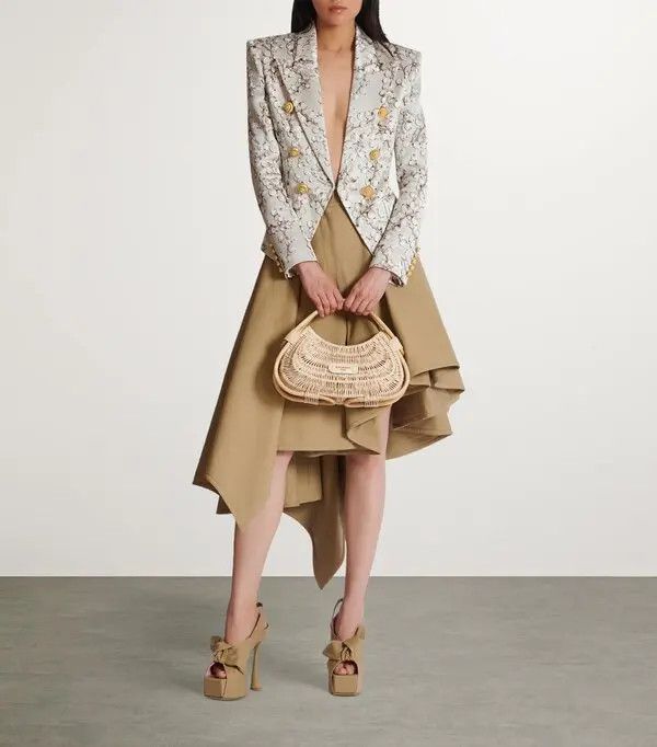 Balmain o1s1wg111025 Redcurrant Print Blazer in Multicolor Size XS / US 0-2 / IT 36-38 - 3 Thumbnail