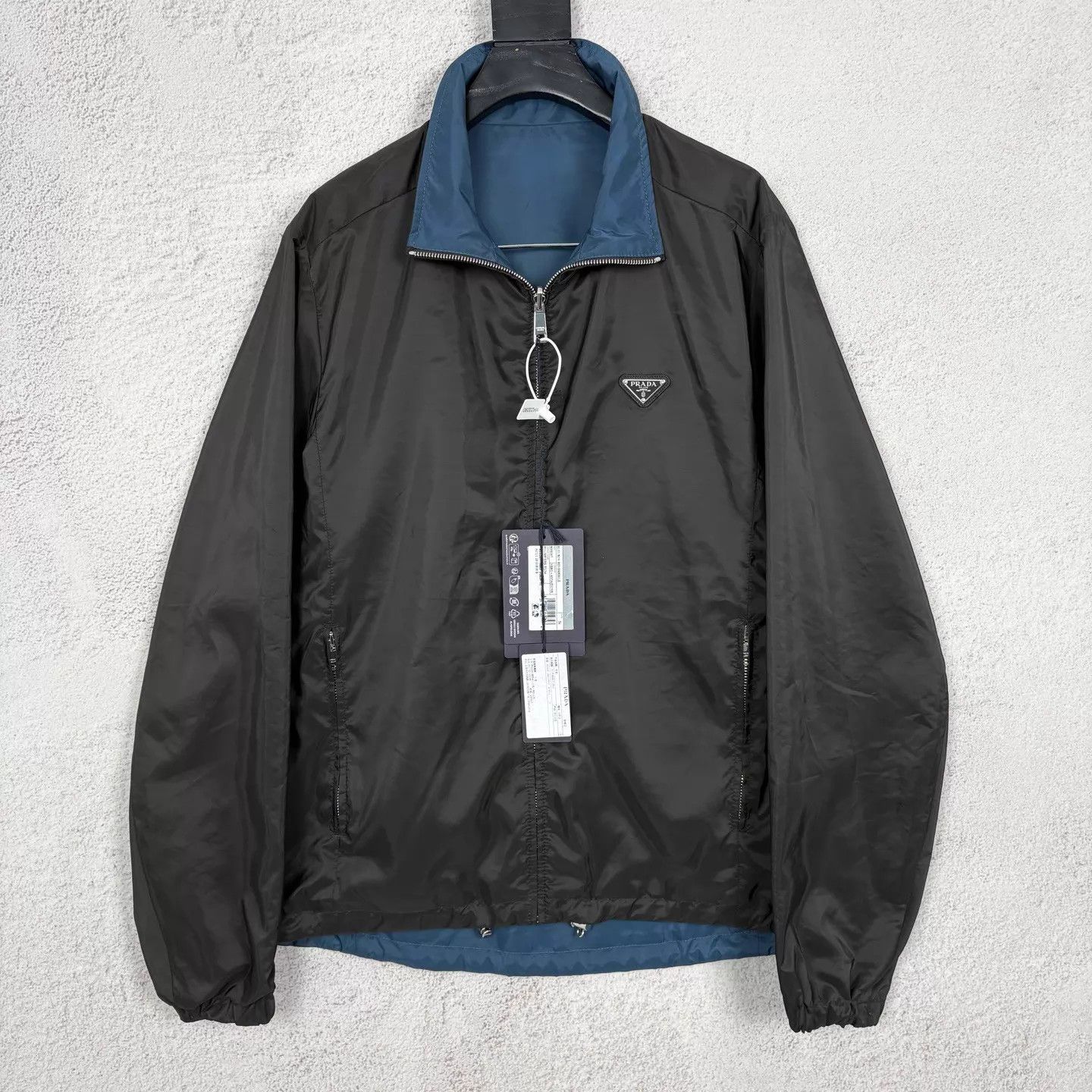 Prada Prada FW24 Metal Triangle Double-Zip Stand-Collar Jacket Size US L / EU 52-54 / 3 - 1 Thumbnail