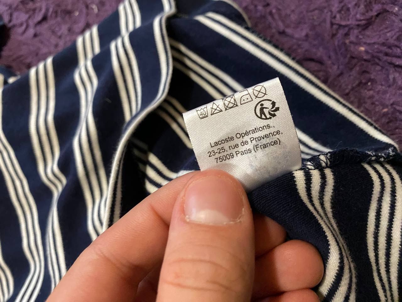 Lacoste Luxury Lacoste Classic Fit Striped Polo Size L Size US L / EU 52-54 / 3 - 4 Thumbnail