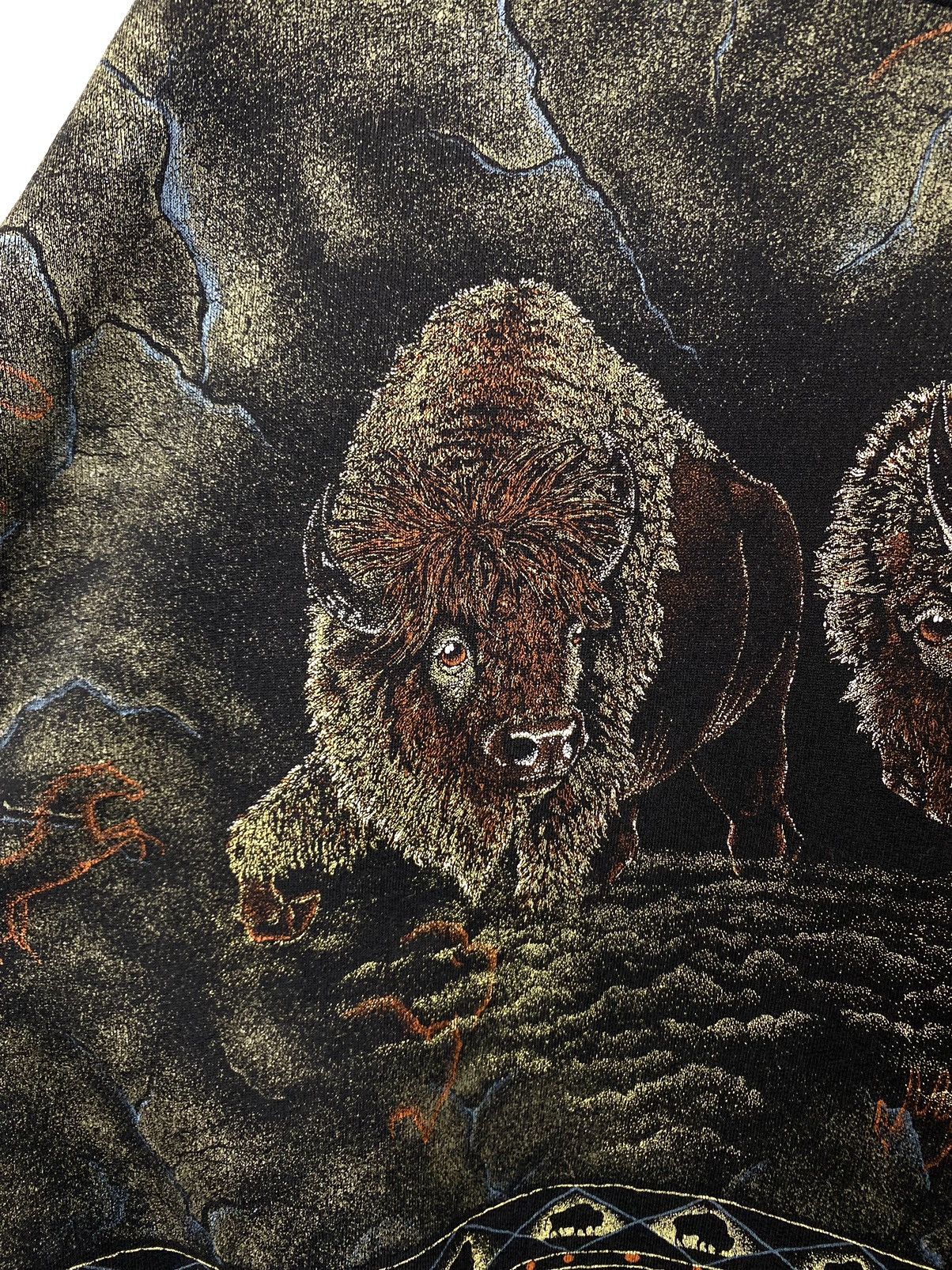 Vintage 90’s American Vintage Buffalo Full Print Sweatshirt Supreme Size US M / EU 48-50 / 2 - 3 Thumbnail