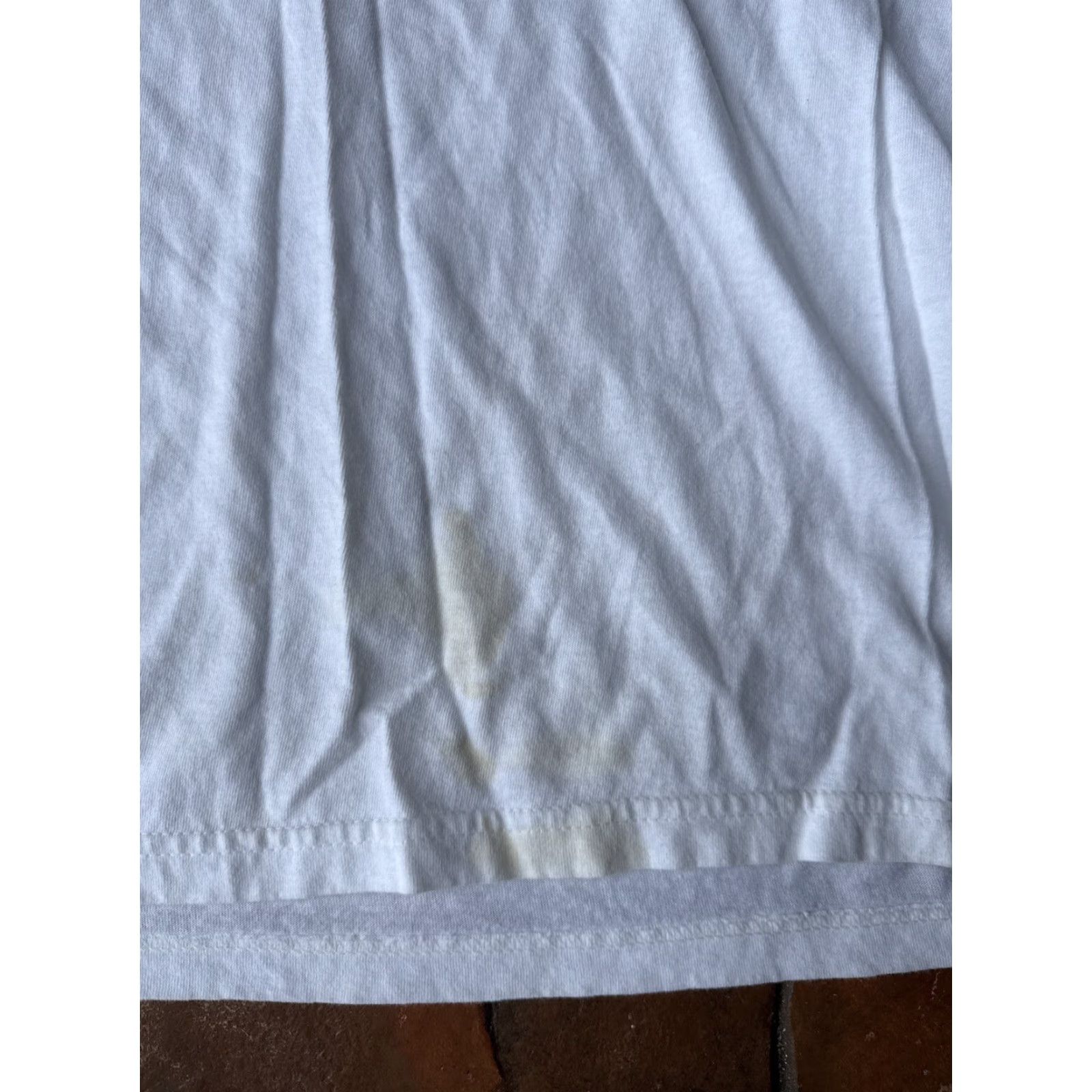 Gildan VINTAGE Samuel Adams Beer Promo T-Shirt XL Men White Cotton Short Sleeve Crew Neck Logo 1990s 2000s Hanes Heavyweight Size US XL / EU 56 / 4 - 4 Thumbnail