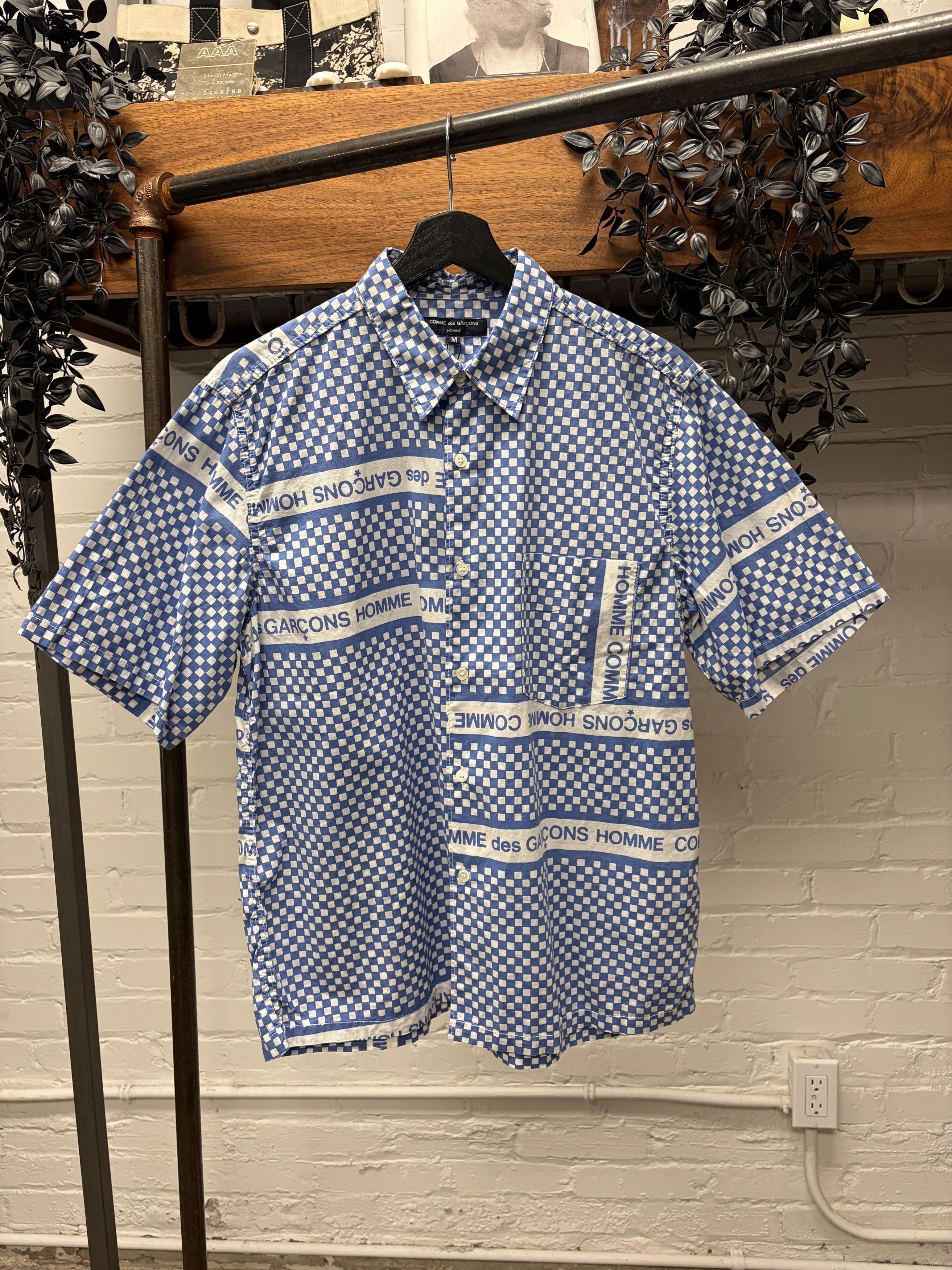Comme des Garcons SS2003 Comme Des Garçons Homme ‘Checkerboard’ Short Sleeve Shirt Size US M / EU 48-50 / 2 - 1 Thumbnail
