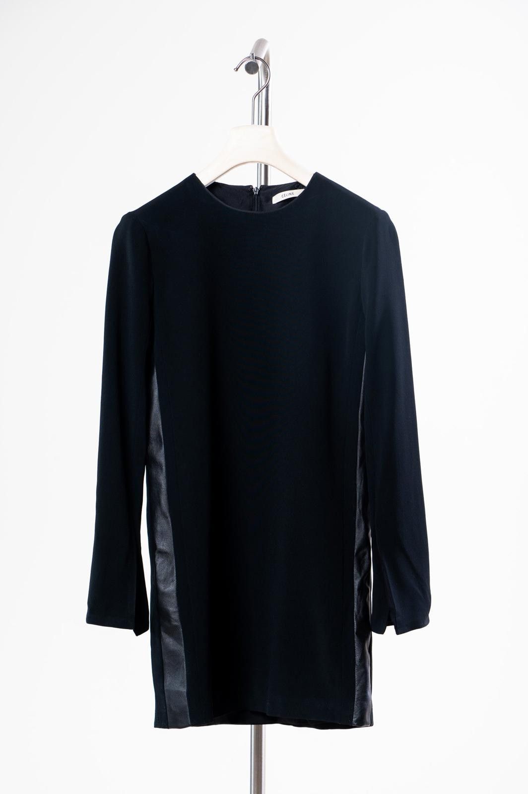 Celine Celine Black Long Sleeve Mini Dress Size XS / US 0-2 / IT 36-38 - 1 Thumbnail