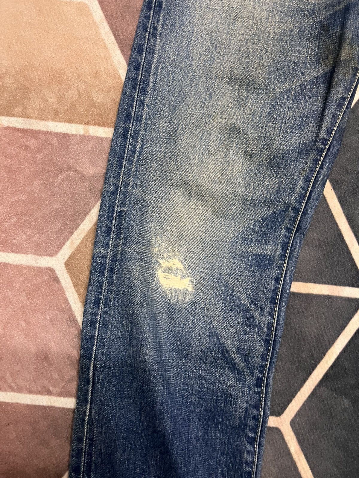 Japanese Brand journal standard distressed selvedge vintage big e style Size US 32 / EU 48 - 5 Thumbnail