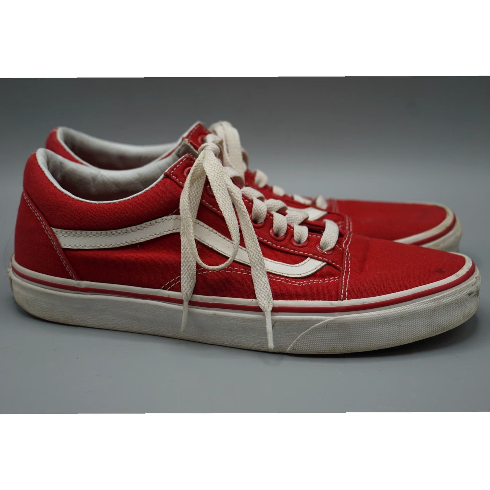 Vans VANS Sneakers Men 7.5 Off The Wall Old Skool Red Canvas White Red Size US 8 / IT 38 - 3 Thumbnail