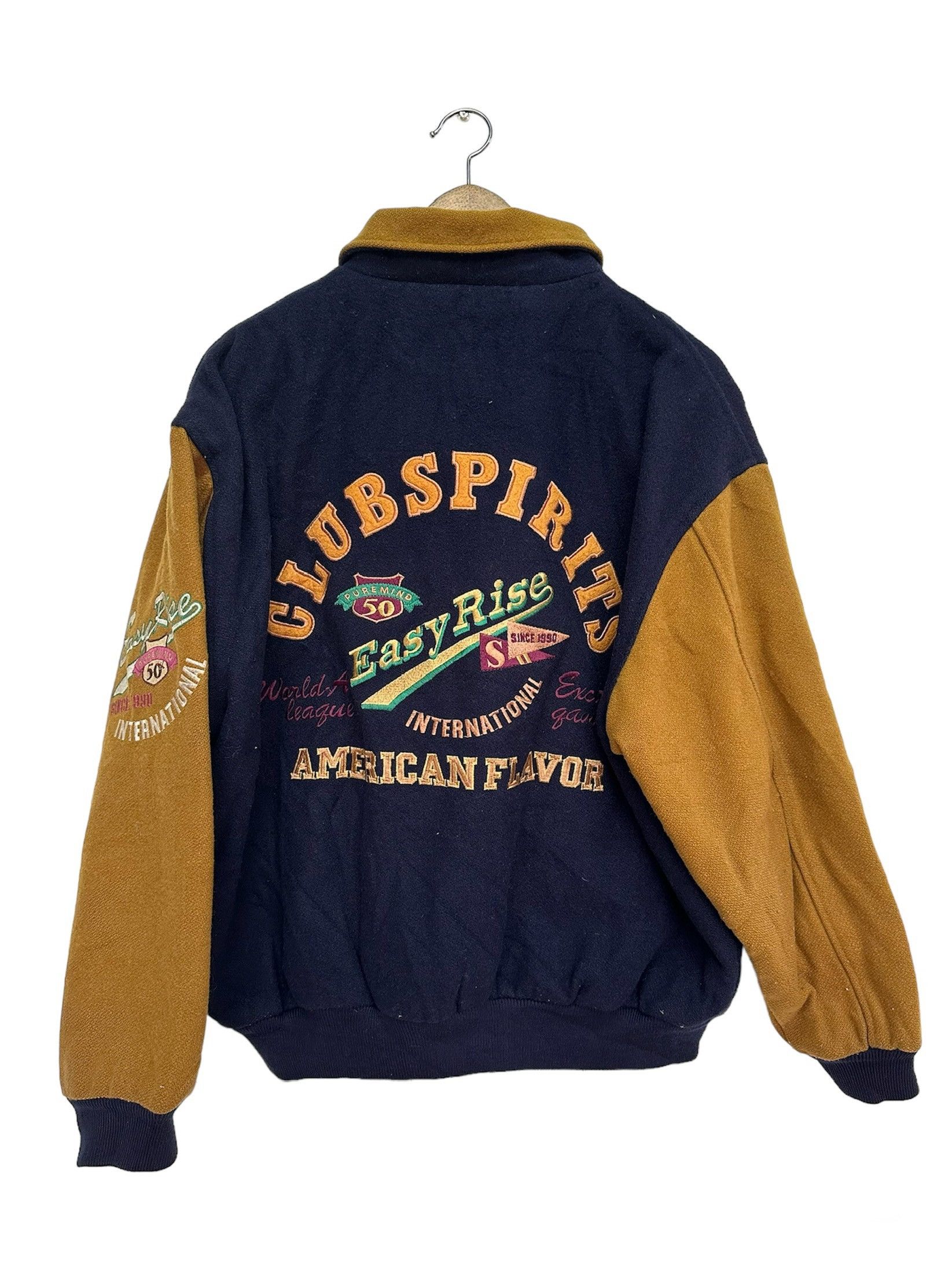 Japanese Brand Vintage Club Spirit American Flavor Big Logo Varsity Jacket Size US L / EU 52-54 / 3 - 1 Thumbnail