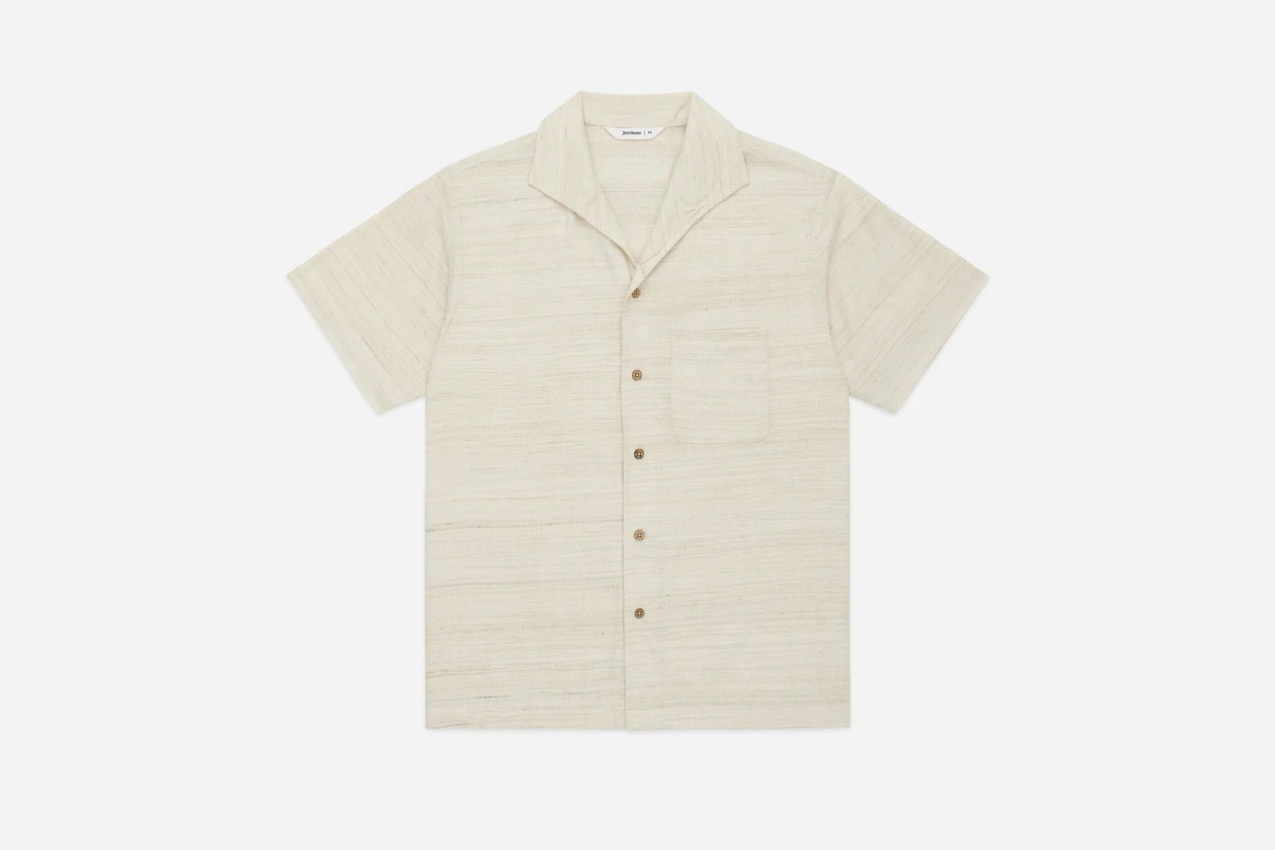 3sixteen 💚 3sixteen Leisure Shirt Ivory Handloom Silk Medium NEW Size US M / EU 48-50 / 2 - 1 Thumbnail