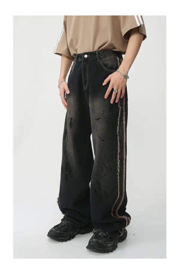 Japanese Brand VIBE Japanese retro casual loose tie-dye jeans Size US 32 / EU 48 - 2 Thumbnail
