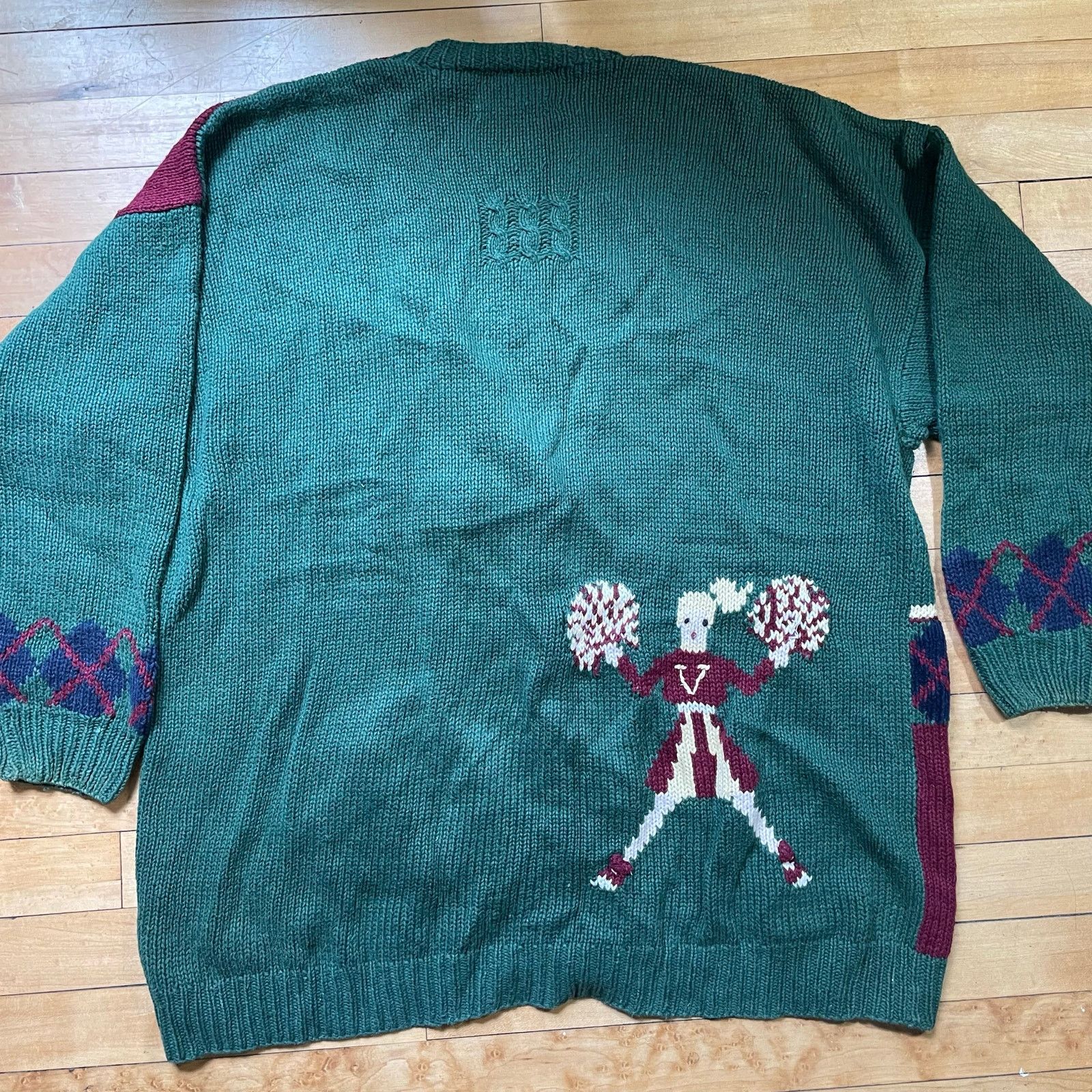 Vintage Hand Knit Golf Cardigan Sweater XL Novelty Preppy Grandpa Size US XL / EU 56 / 4 - 4 Thumbnail