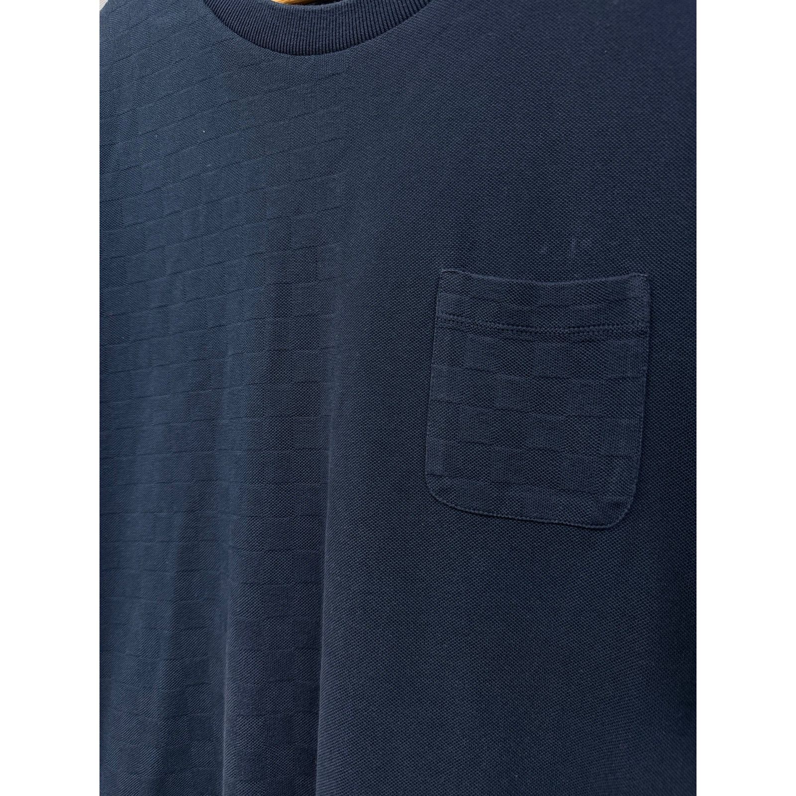 Louis Vuitton Louis Vuitton "Damier Knit" Navy Tee Size US XL / EU 56 / 4 - 3 Thumbnail