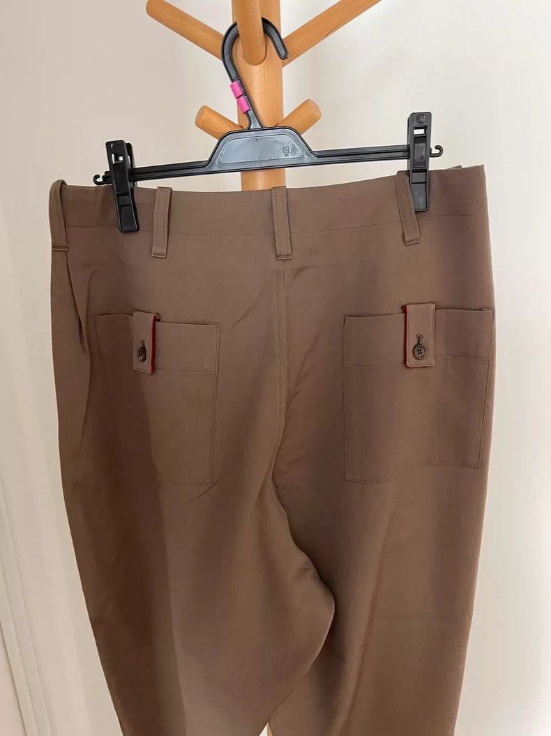 Yohji Yamamoto Yohji Yamamoto size 3 Tawny Pants with Red Stripe Details p Size US 28 / EU 44 - 3 Thumbnail