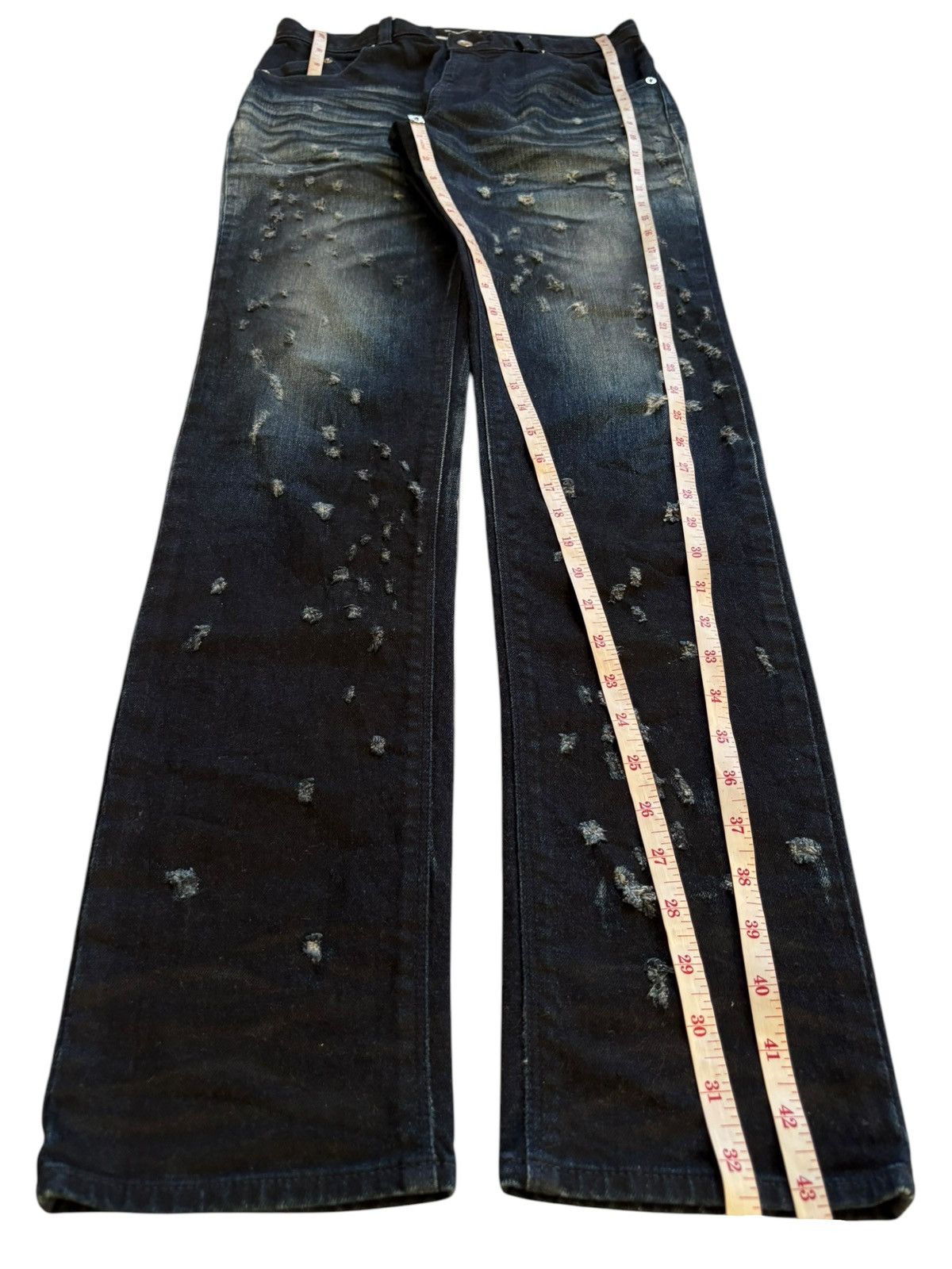 Japanese Brand × Seditionaries × semanticdesign Vintage Semantic Design Indigo Distressed Slim Fit Jeans Size US 29 - 14 Thumbnail