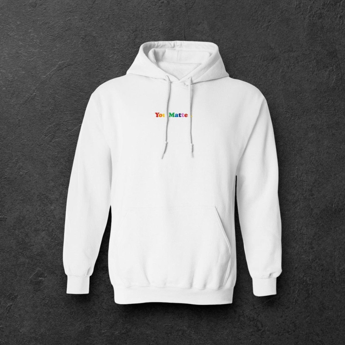 Designer You Matter White w/ Rainbow Lettering Hoodie Size US L / EU 52-54 / 3 - 3 Thumbnail