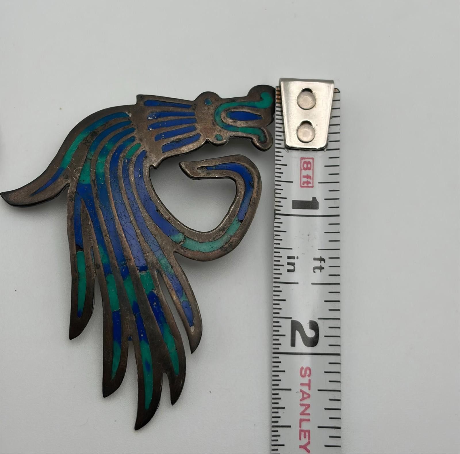 Other Sterling Silver Enamel Bird Brooch Taxco 925 Mexico Size ONE SIZE - 5 Thumbnail