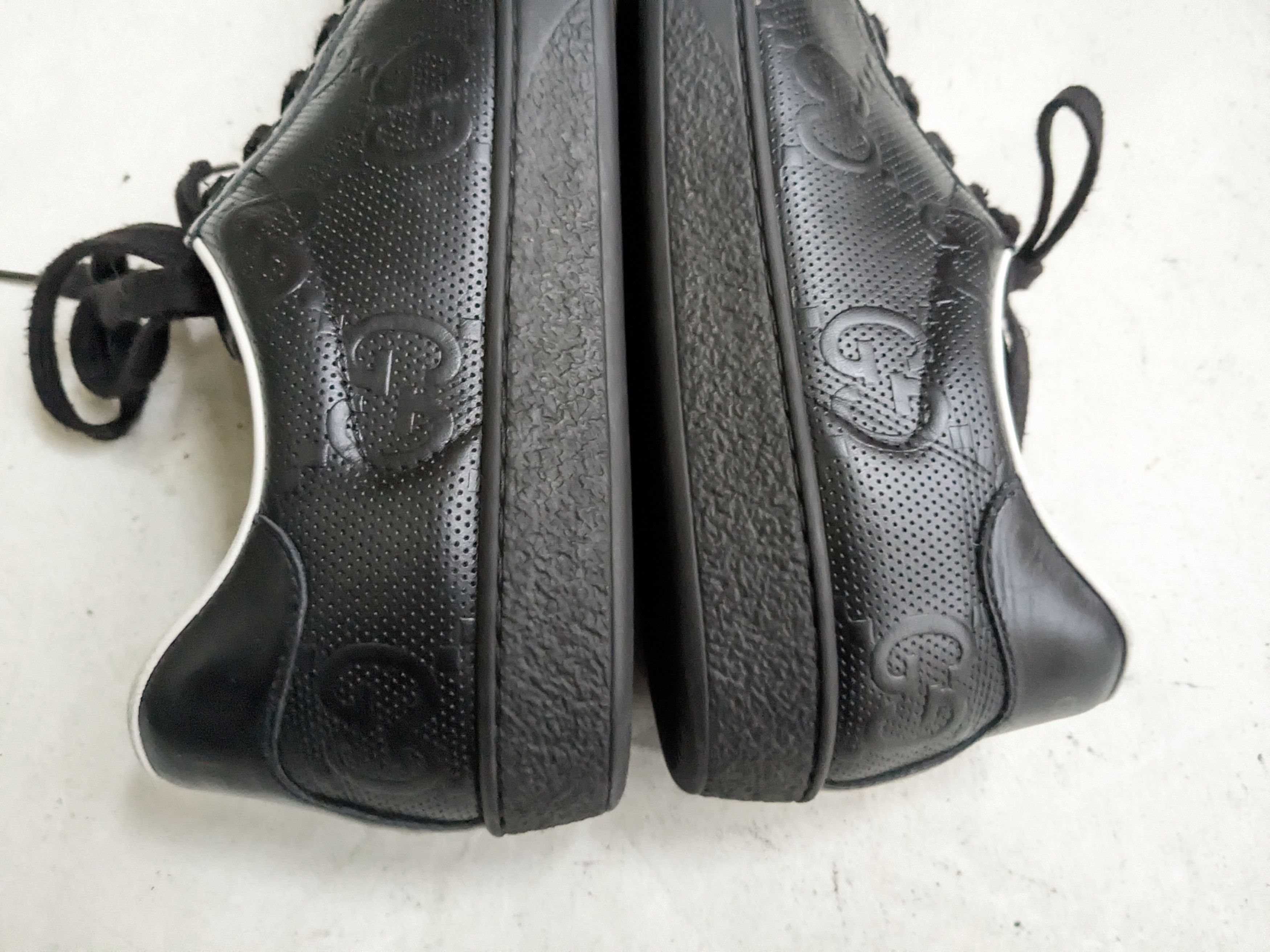 Gucci Gucci Ace Sneakers 8.5 Black Leather Monogram GG Logo Size US 8.5 / EU 41-42 - 13 Thumbnail