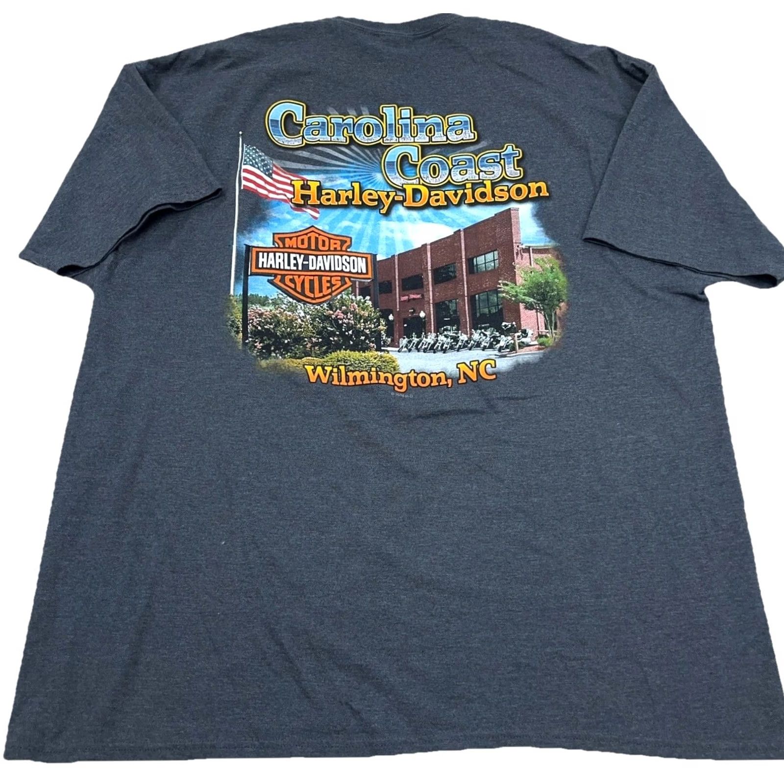 Harley Davidson Harley-Davidson Shirt Mens XXL Gray Tee Skeleton Skull Retro Biker Punk Goth Graphic Print Size US XXL / EU 58 / 5 - 2 Thumbnail