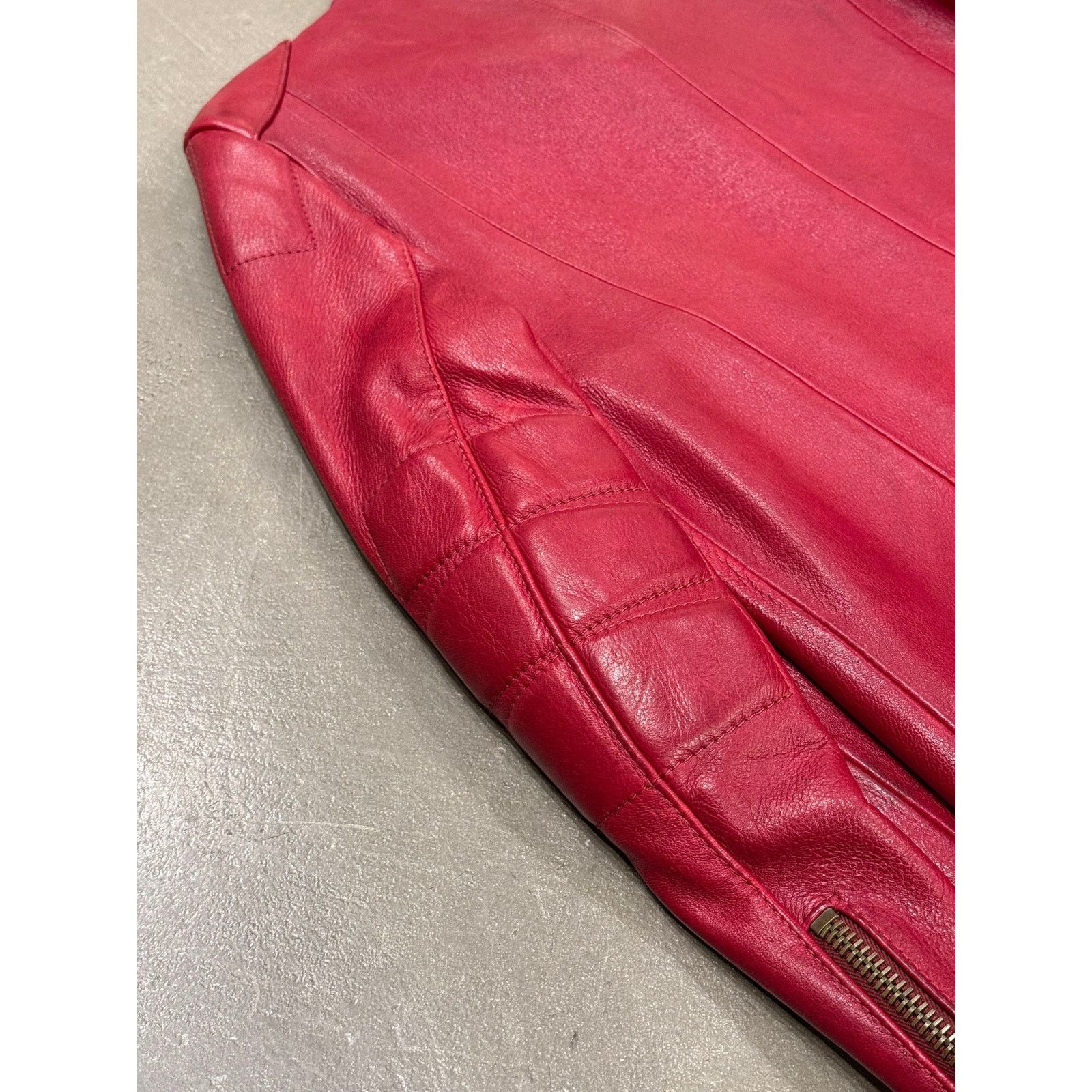 Dolce & Gabbana 2010s Dolce & Gabbana moto red leather jacket Size US M / EU 48-50 / 2 - 3 Thumbnail