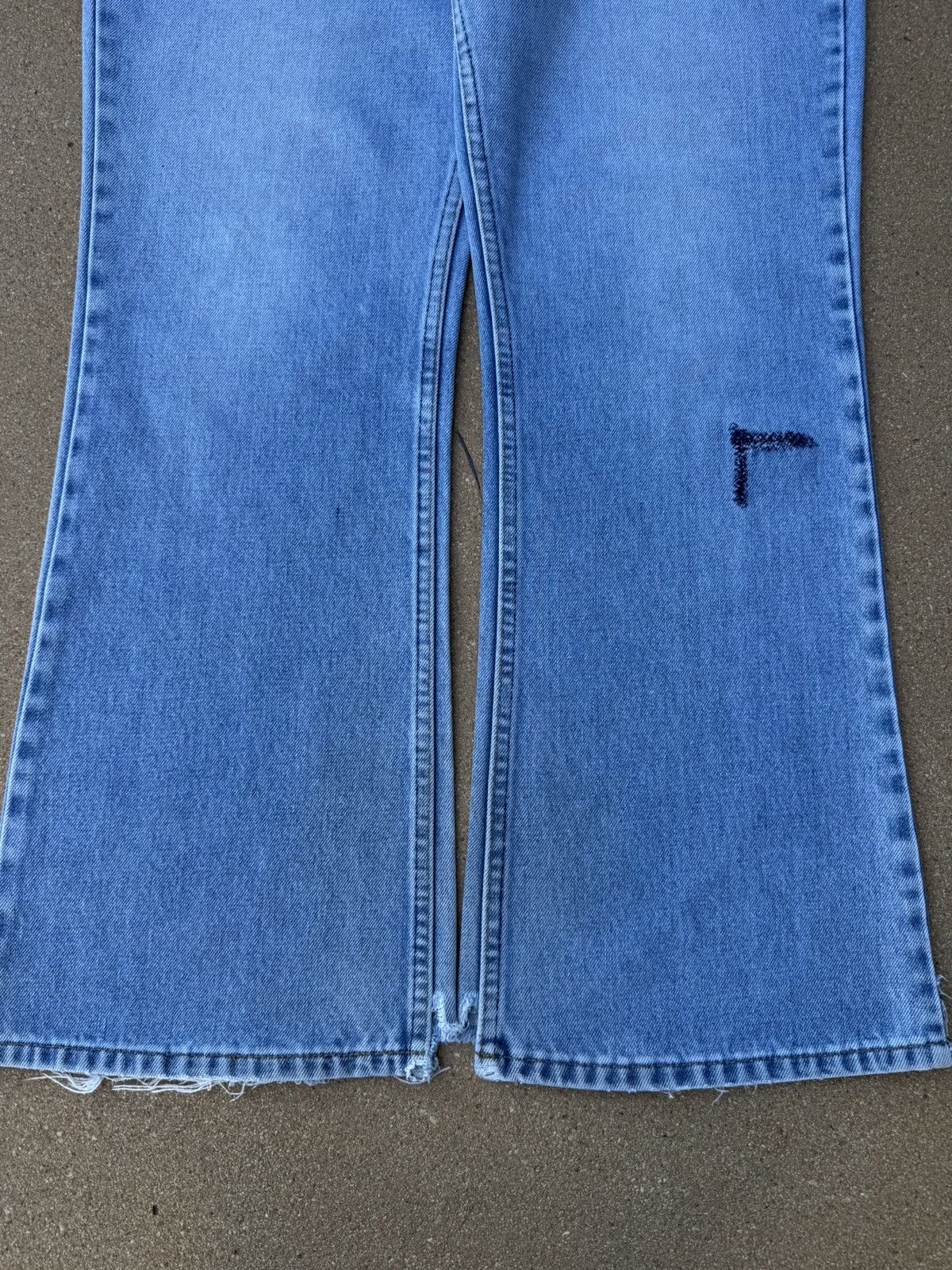 Levi's × Vintage Vtg 70’s Levi’s 646 Orange Tab Bellbottom Flare Jeans 35x29 Size US 35 - 3 Thumbnail