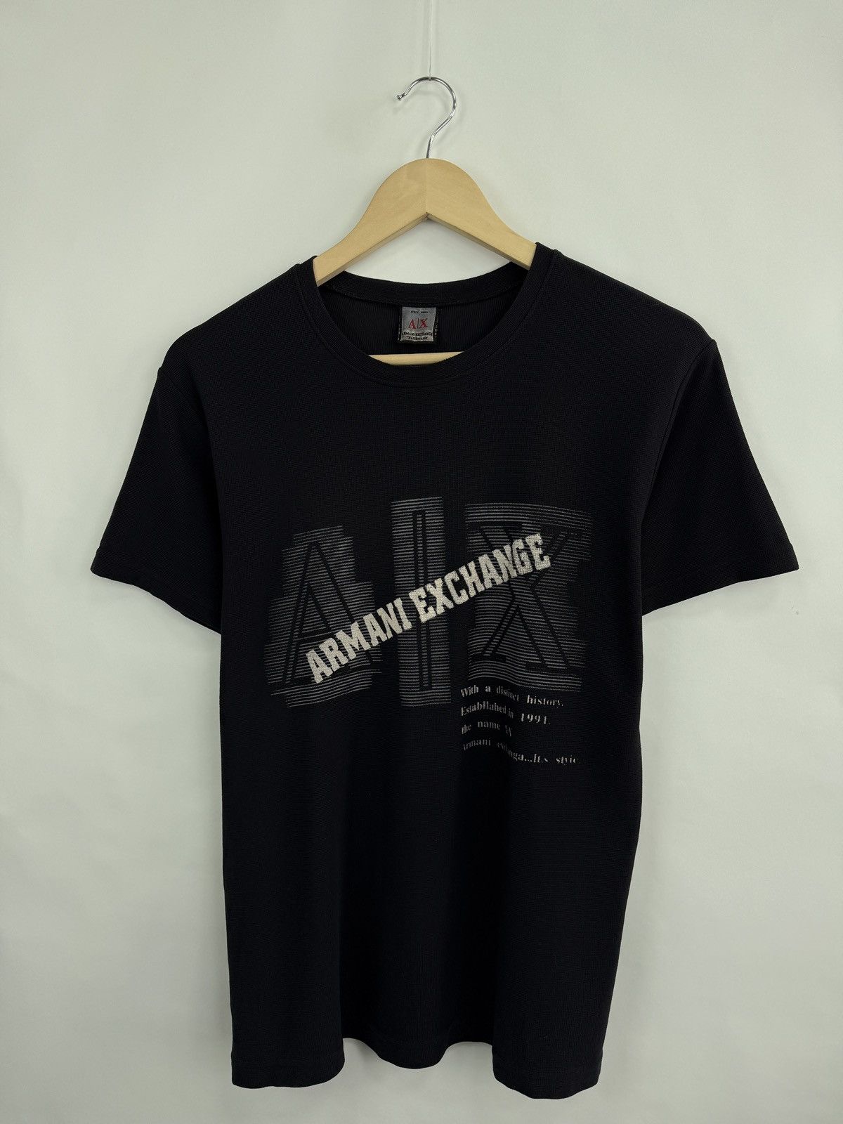 Armani 🇺🇸 Vintage 1991 Armani Exchange Rare T-Shirt Retro Hype Size US M / EU 48-50 / 2 - 3 Thumbnail