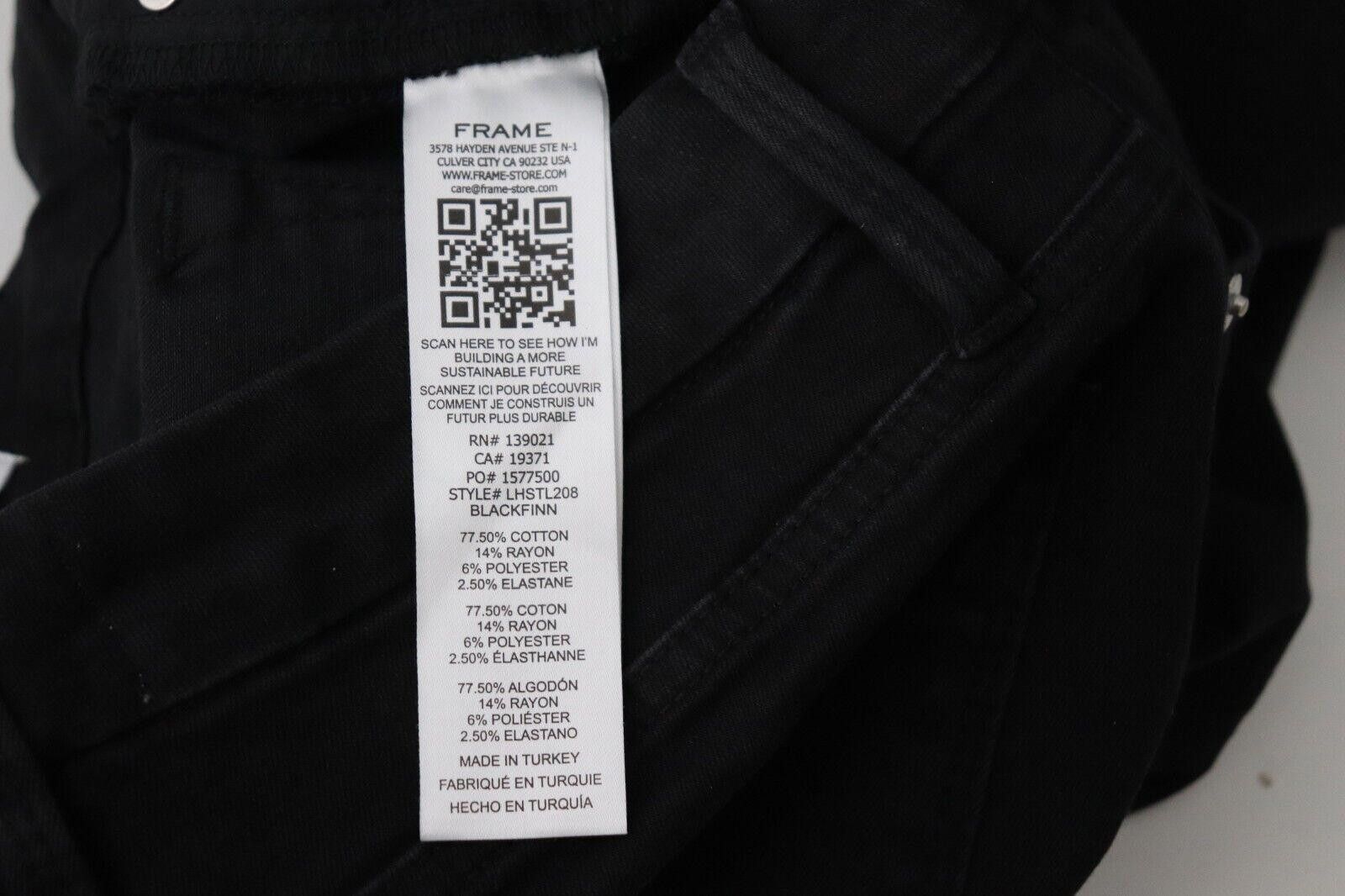 Frame Frame Women US29 Blackfinn Le Super High Straight Leg Jeans Size 29" - 10 Thumbnail