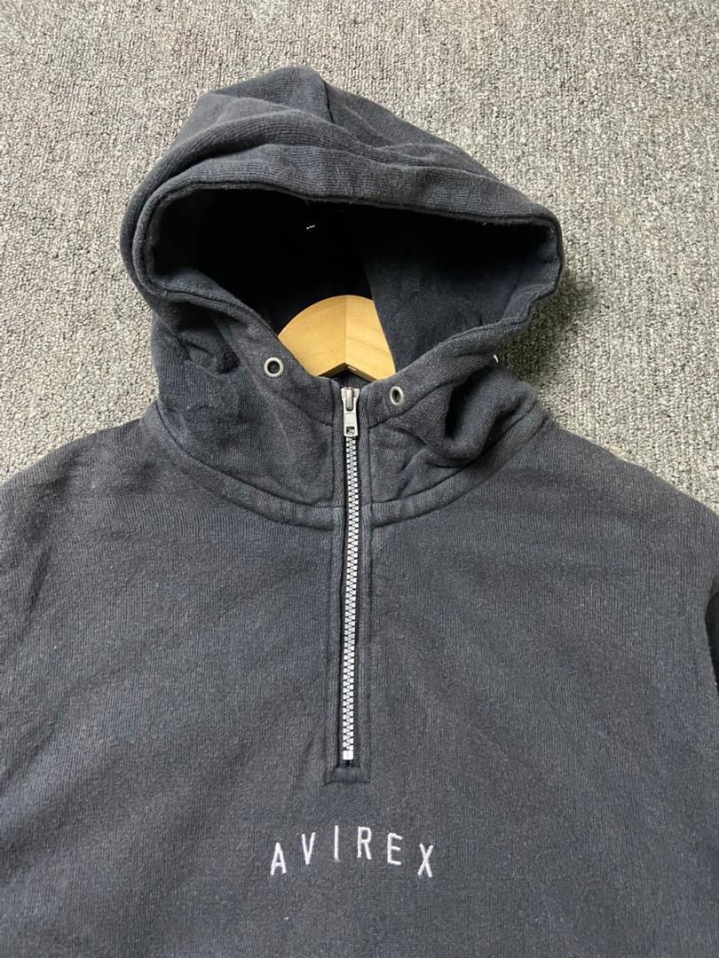 Avirex AVIREX Brand Half Zipper Pullover Hoodies (186) Size US XXS / EU 40 - 11 Thumbnail