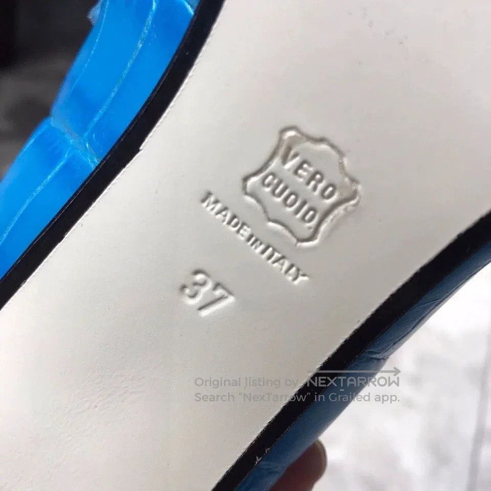 Loewe Loewe Sky Blue Crocodile Print Low. Size US 6 / IT 36 - 6 Thumbnail