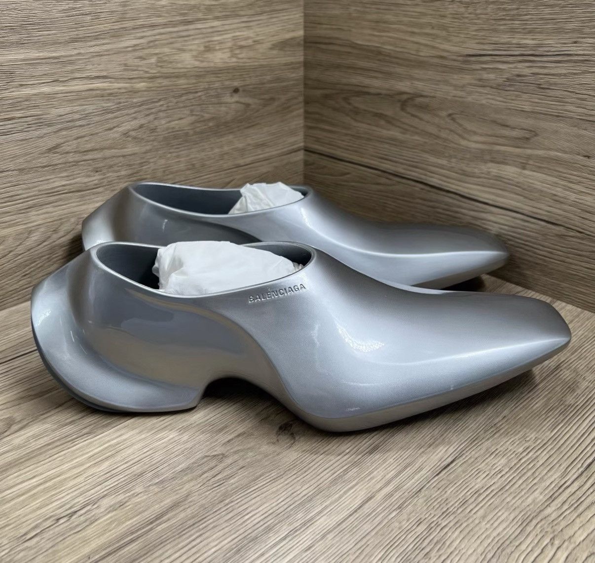 Balenciaga Balenciaga Space Silver Derby Shoes J41 Size US 9 / EU 42 - 4 Thumbnail