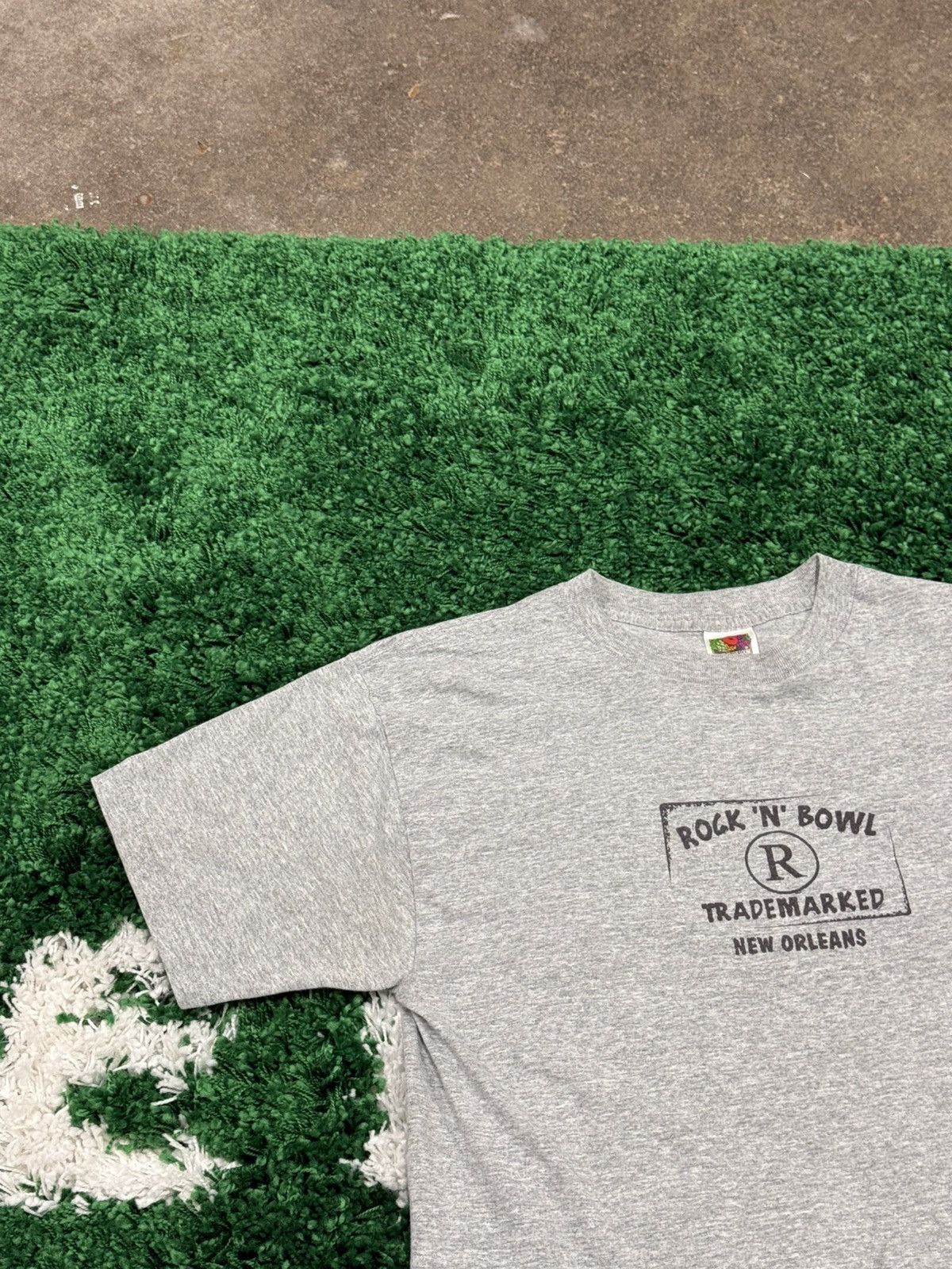 Fruit Of The Loom × Vintage Vintage Grey New Orleans Rock Roll Bowl Tee Large Center Y2k Size US L / EU 52-54 / 3 - 4 Thumbnail