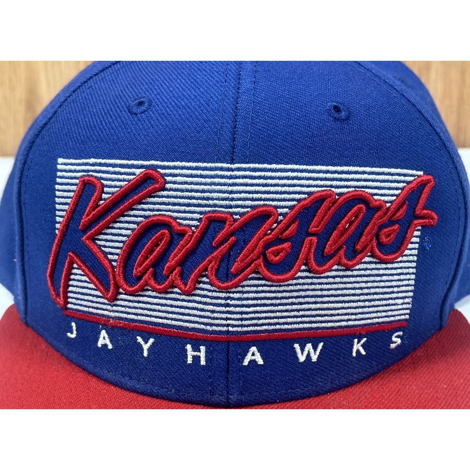 NCAA Forty Seven47 Brand NCAA Kansas Jayhawks Snapback Hat One Size Fit All Flat Bill Adjustable Logo Multicolor Men Hat Size ONE SIZE - 7 Thumbnail