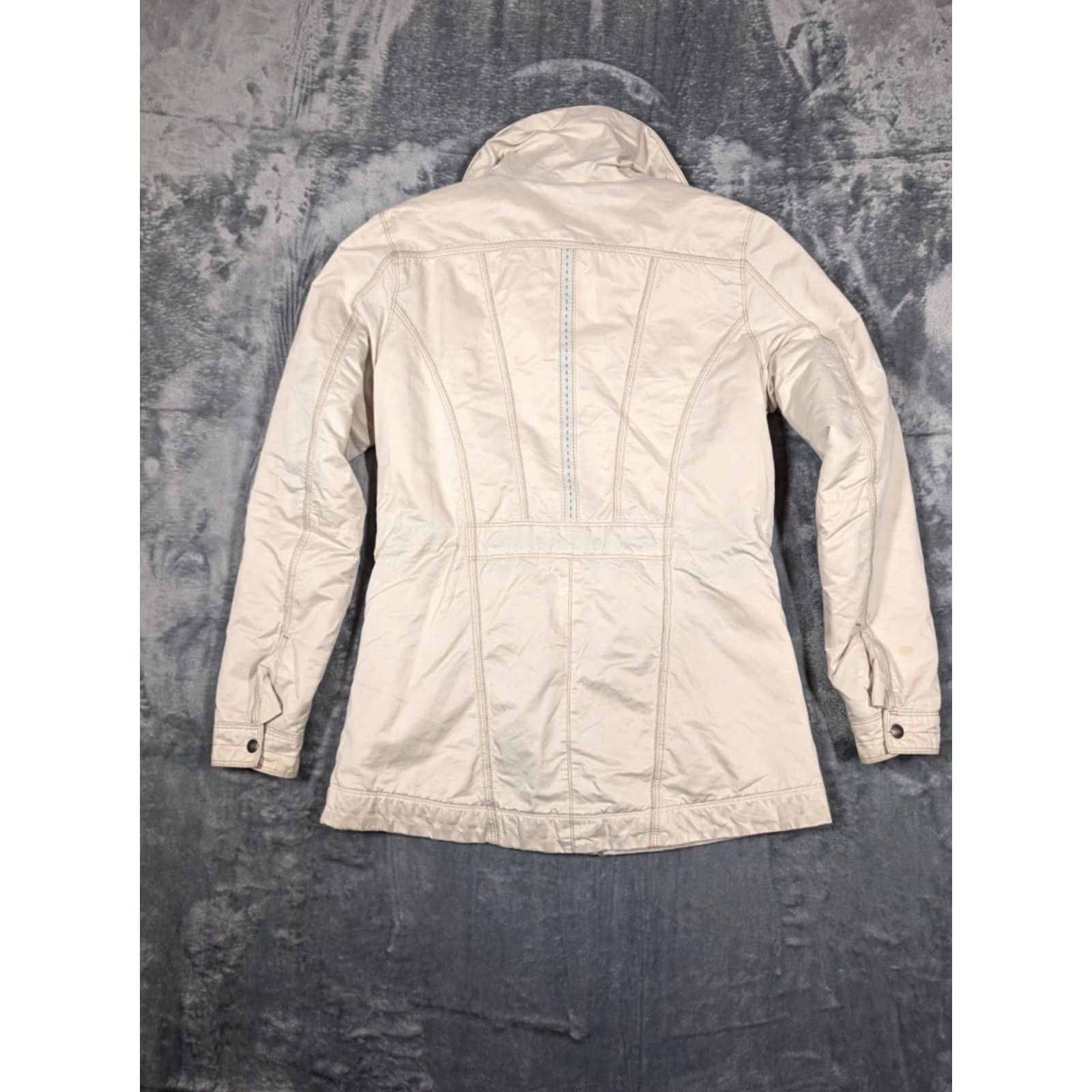 Bones Kuhl Women's Lena Jacket Cotton Blend Insulated Zip Mid-Length White Small Regular Womens Bodice Accent Logo Zipper Jacket/Coat" Size S / US 4 / IT 40 - 7 Thumbnail