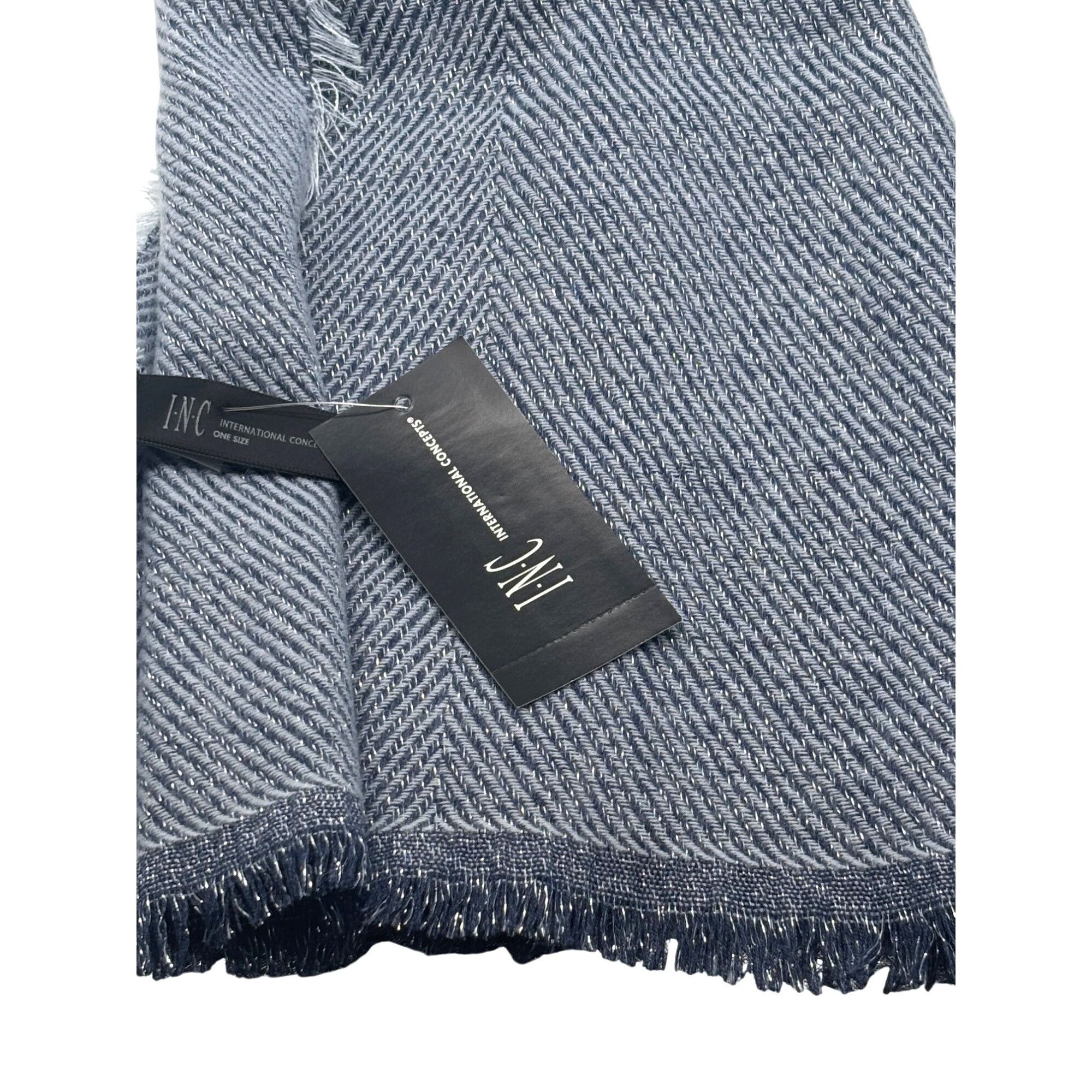 Other Inc International Concepts Two-Tone Shine Scarf / Wrap, Navy Size ONE SIZE - 4 Thumbnail