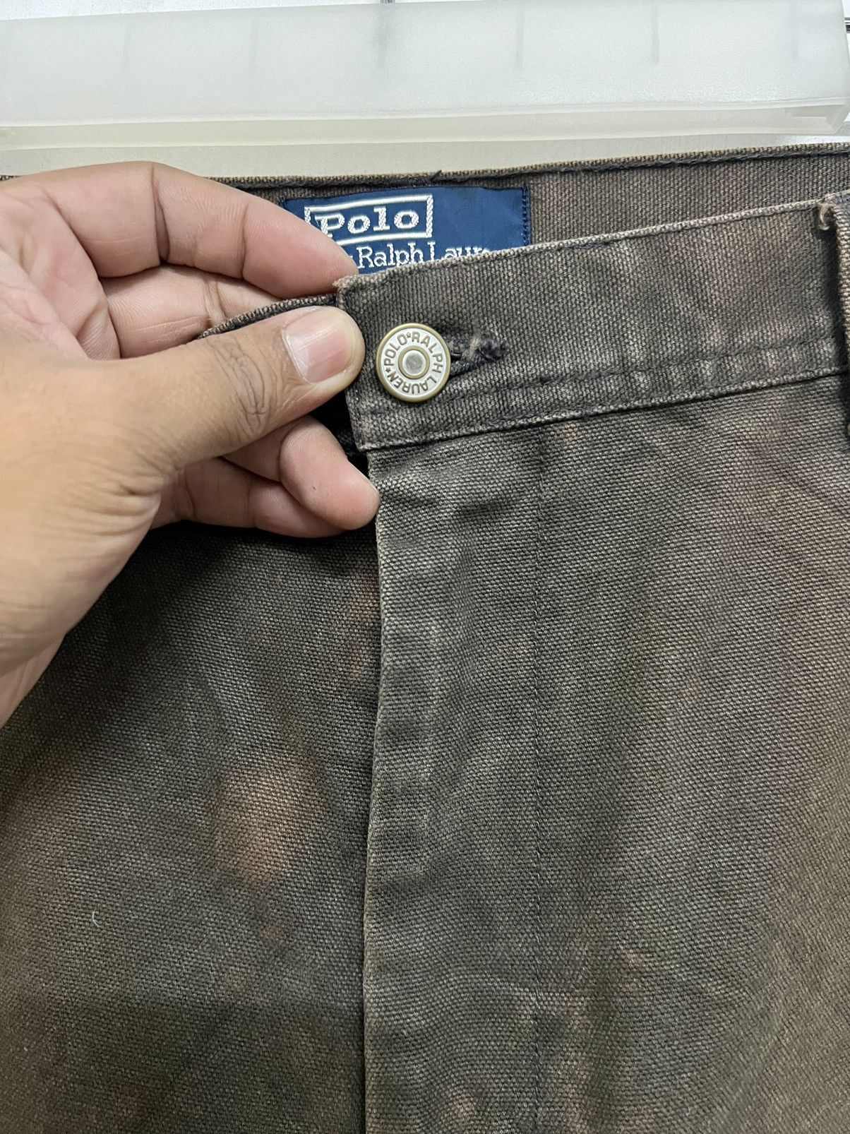 Polo Ralph Lauren × RRL Ralph Lauren × Vintage VINTAGE FLARED RECONSTRUCTED POLO RL CARPENTER ARMY UTILITY Size US 36 / EU 52 - 11 Thumbnail