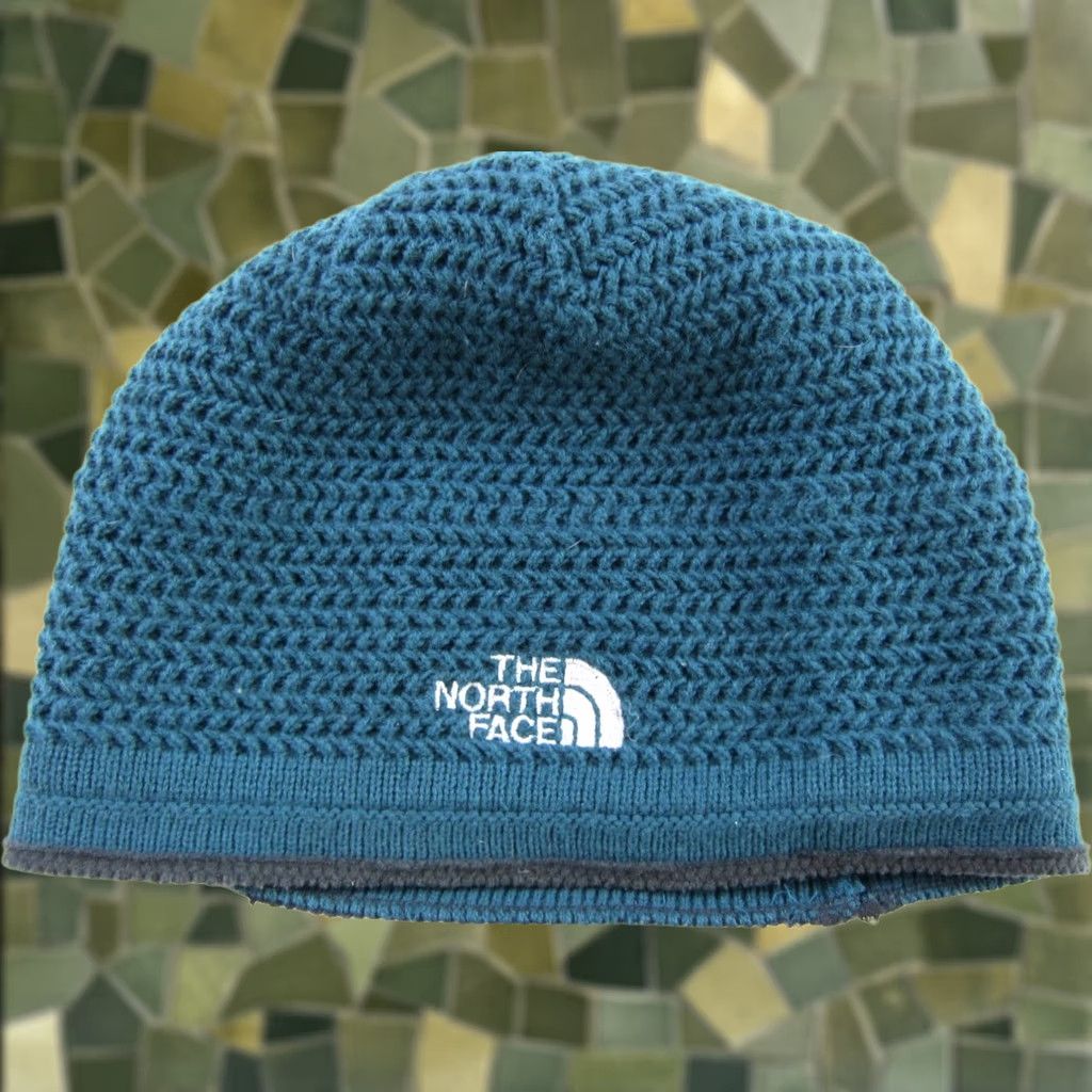 The North Face VINTAGE The North Face Green Grey Knit Beanie Hat One Size Size ONE SIZE - 1 Thumbnail