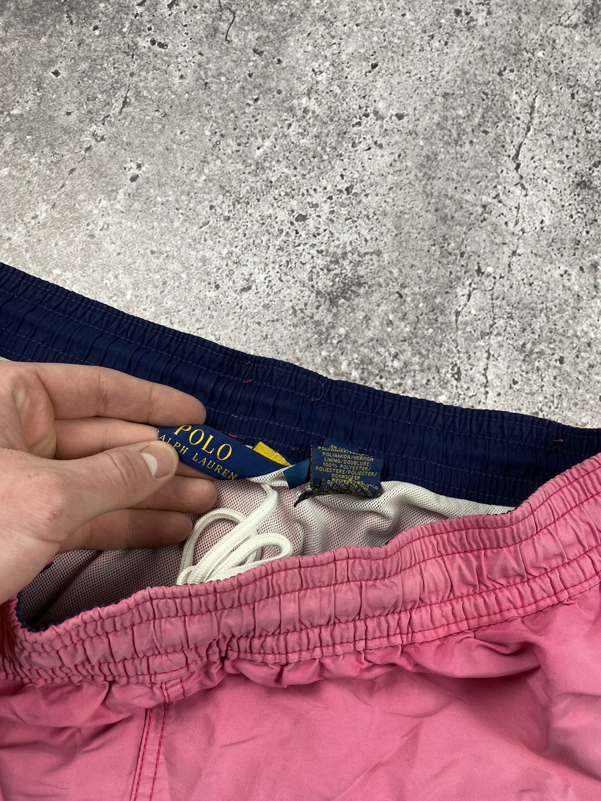 Polo Ralph Lauren × Vintage Vintage Polo Ralph Lauren Pink Faded Nylon Swim Shorts L Size US 34 / EU 50 - 4 Thumbnail